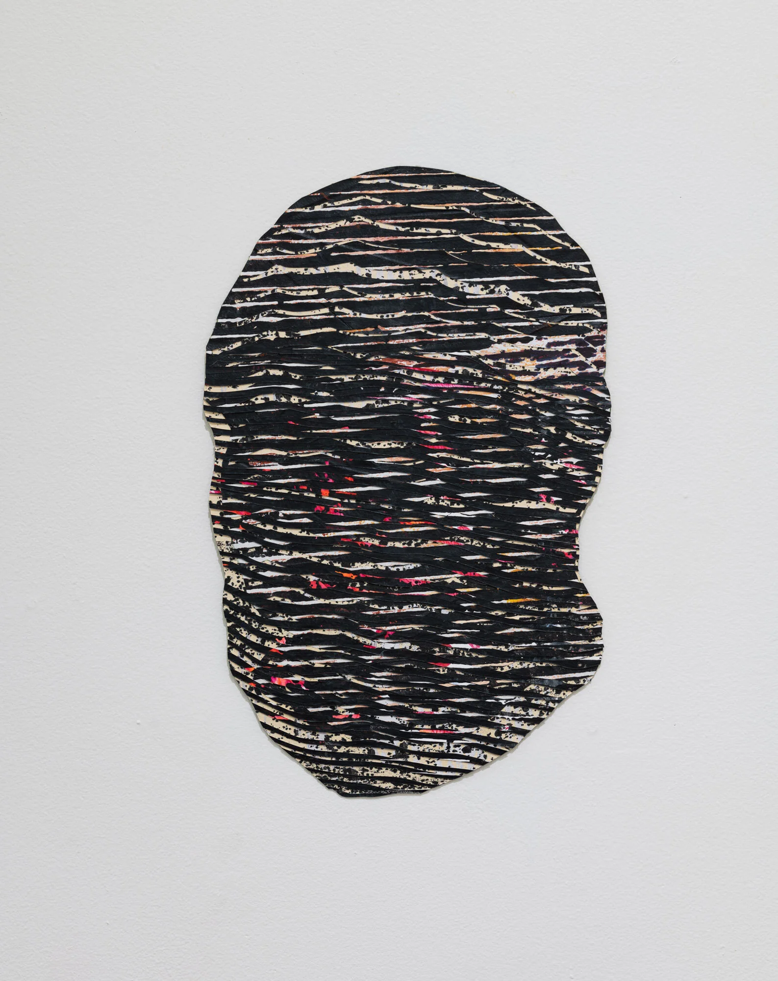   Dumpy Proud , 2021Block print, acrylic, hand cut paper mounted on steel   