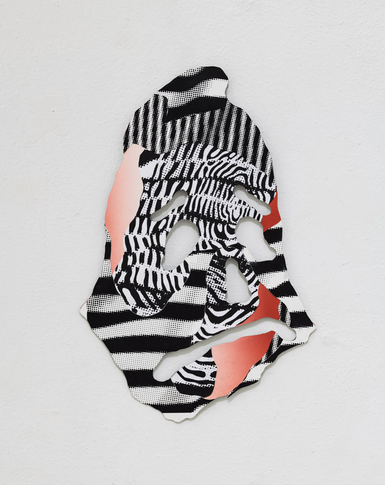   Sloop , 2021, acrylic, screen print, hand cut paper mounted on steel 