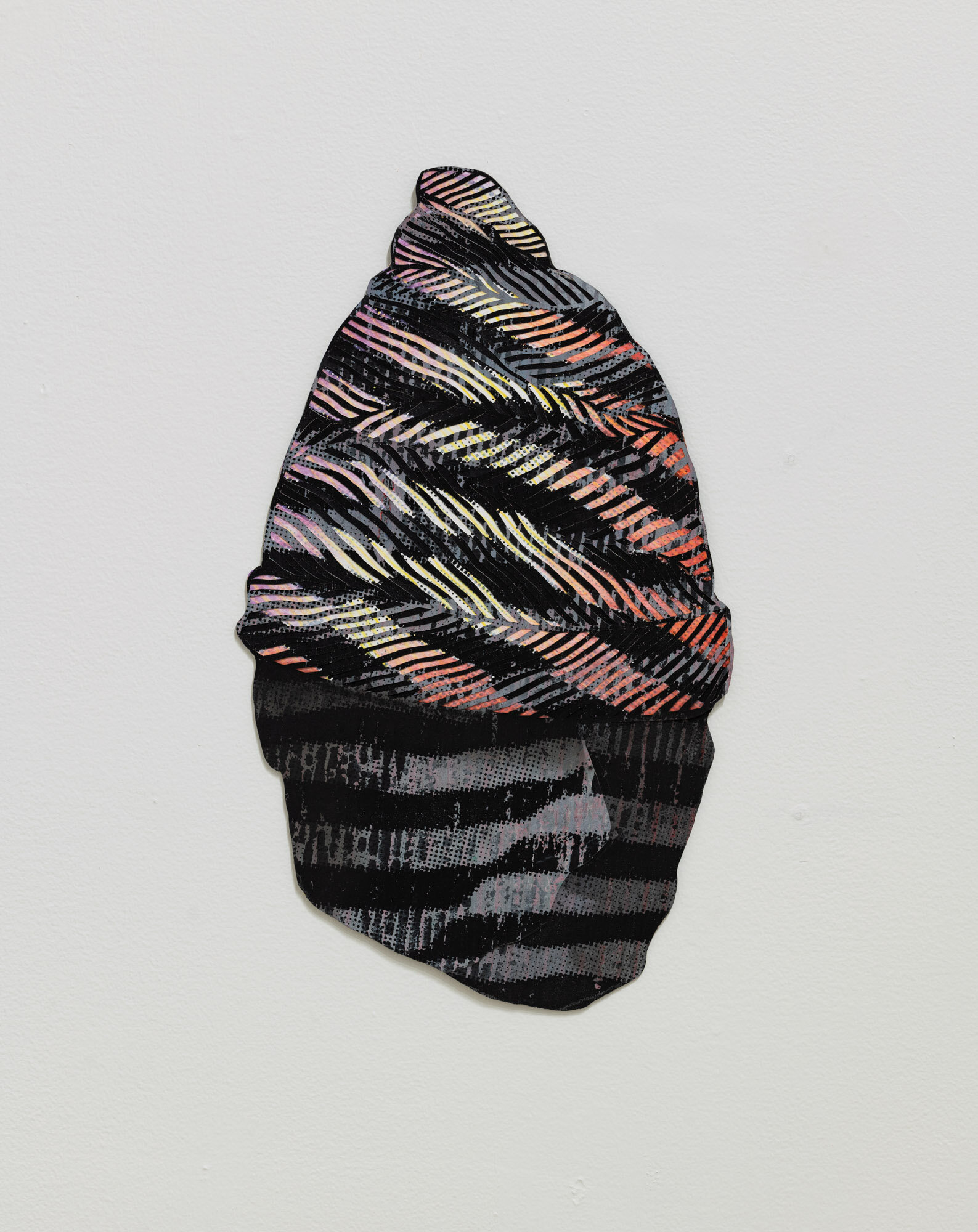   Beanie Baby , 2021, acrylic, colored pencil, hand cut paper mounted on steel 