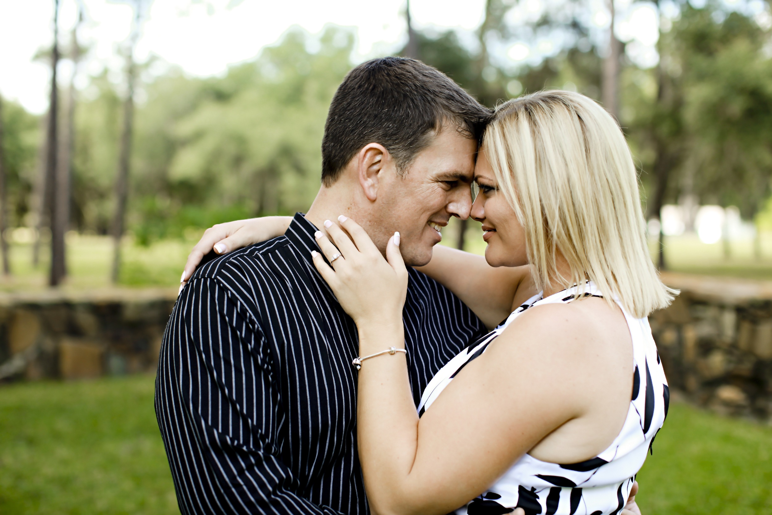 Happy, loving couple, free of relationship difficulties