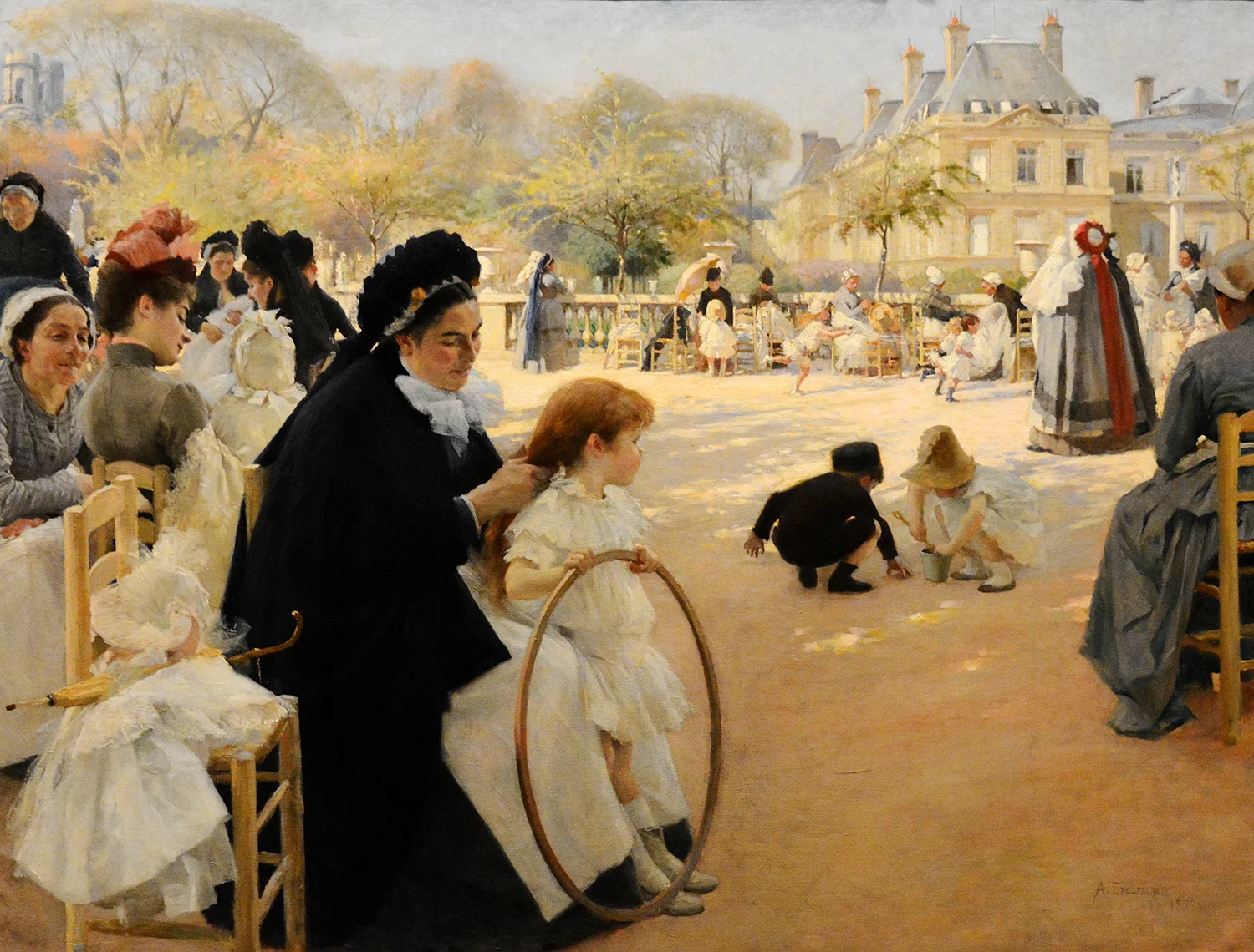 Albert Edelfelt, The Luxembourg Gardens, Paris (1887)