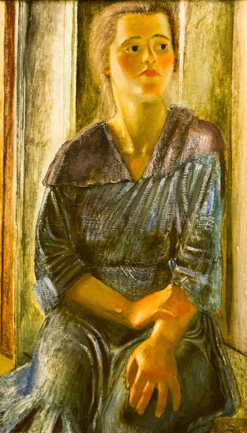 Alexei Pakhomov, Female Worker (Portrait in Blue), 1927