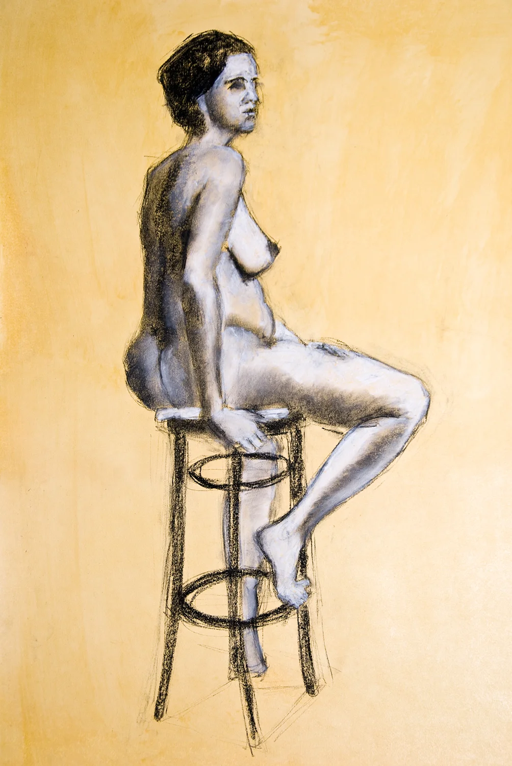 Clytemnestra I, 85x60cm, charcoal and chalk on paper (private collection)