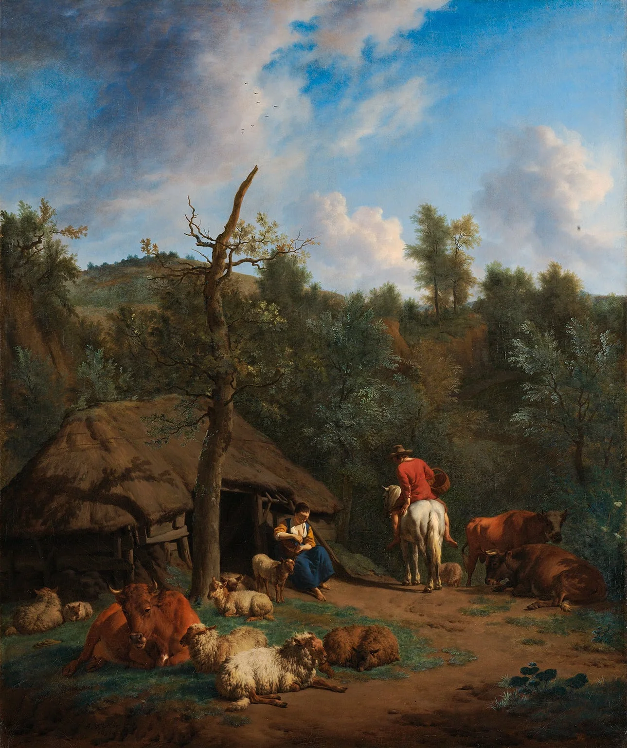 Adriaen van de Velde, The Hut (1671, Rijksmuseum, Amsterdam)