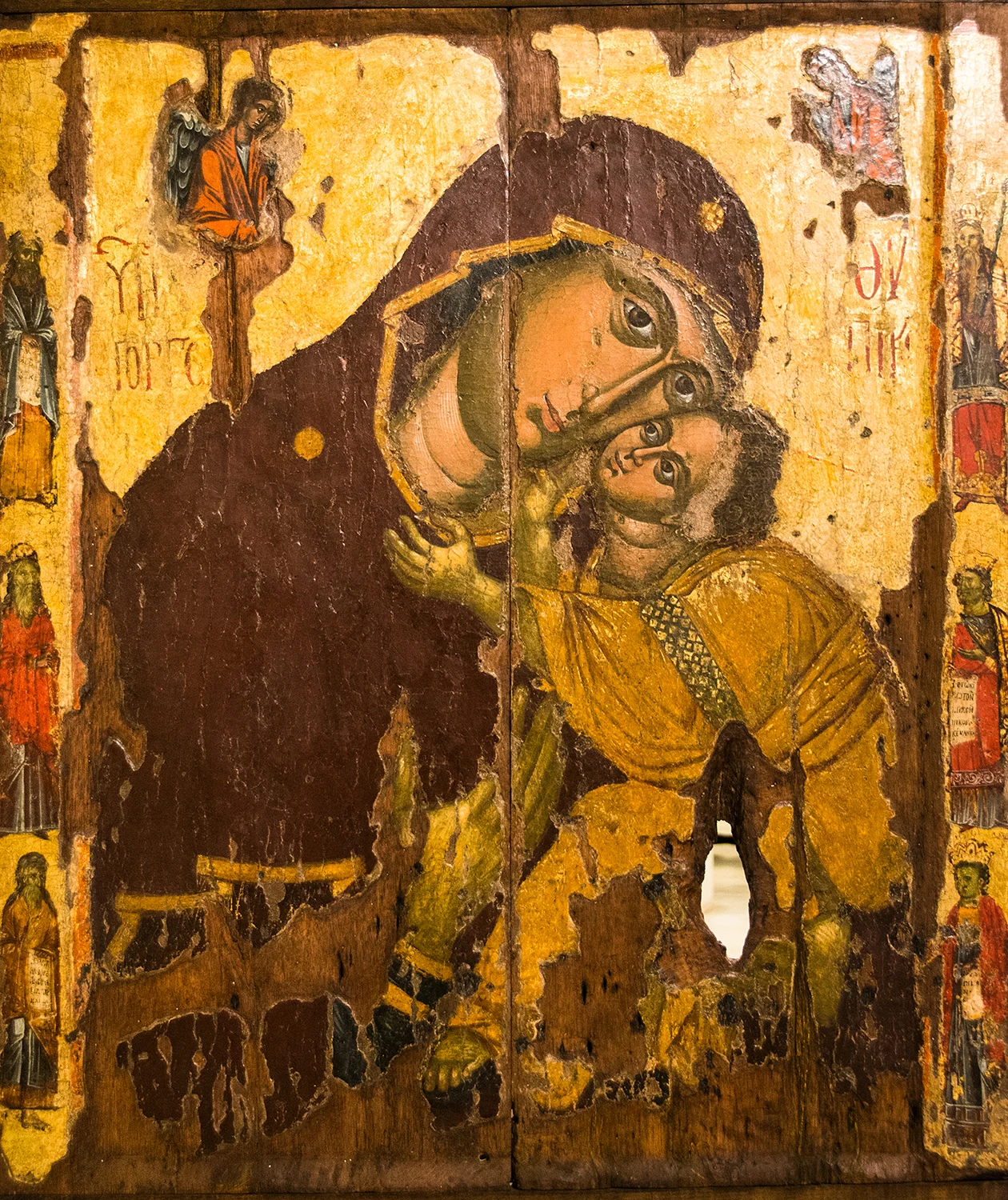 The Virgin Gorgoepikoos ('She Who is Quick to Hear') with prophets, 13th-18th century