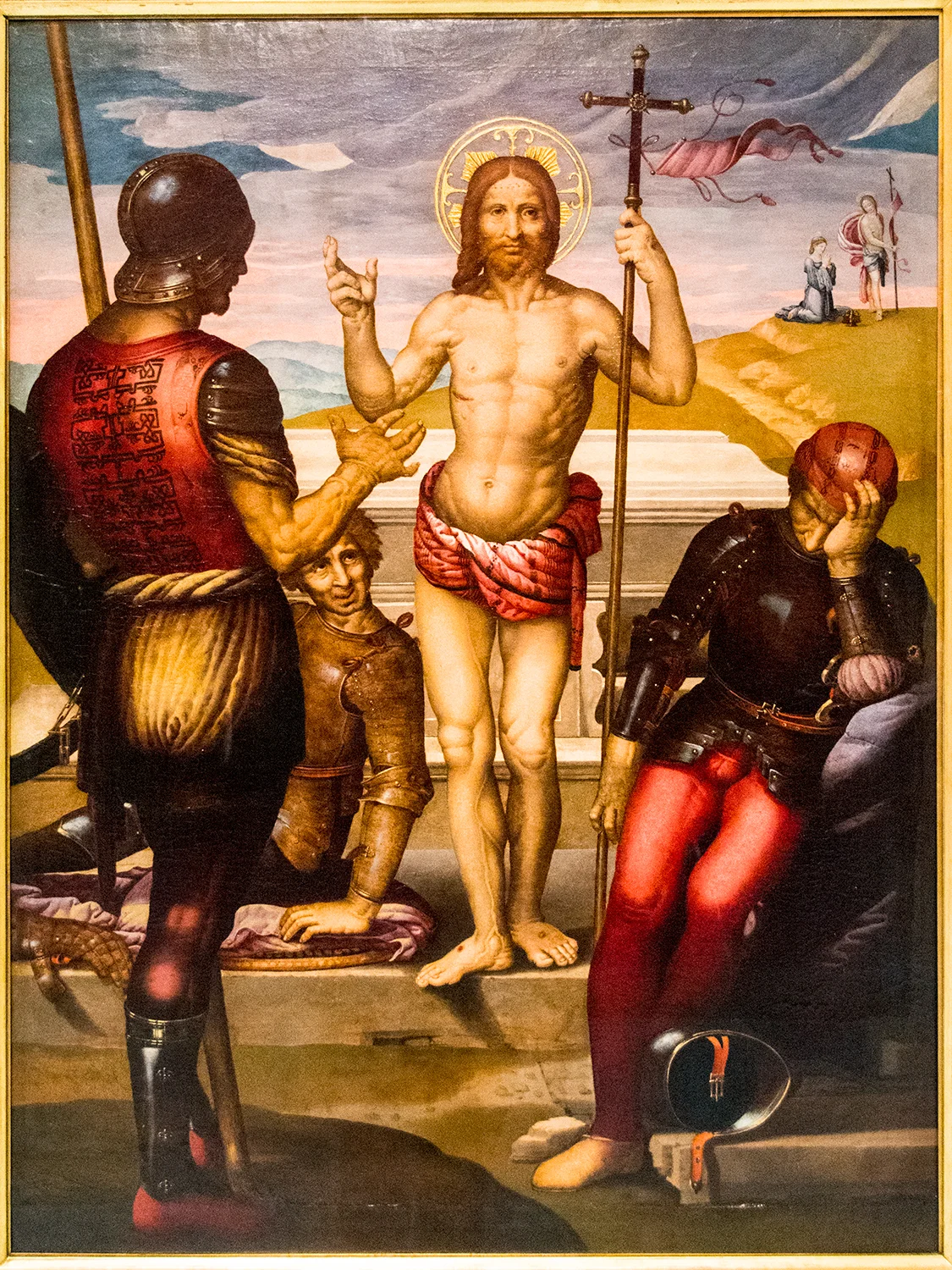 Fernando Yáñez de la Almedina (c 1475-1536), Resurrection of Christ , oil on wood (Museu de Belles Arts de València)