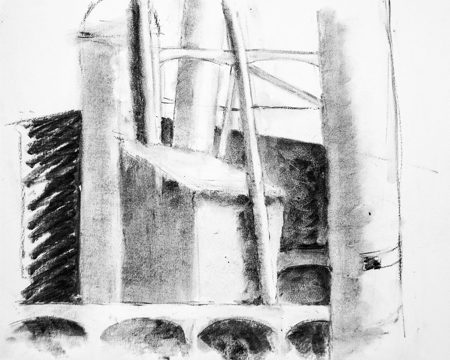 Charcoal study, from the Valencia series (2016)