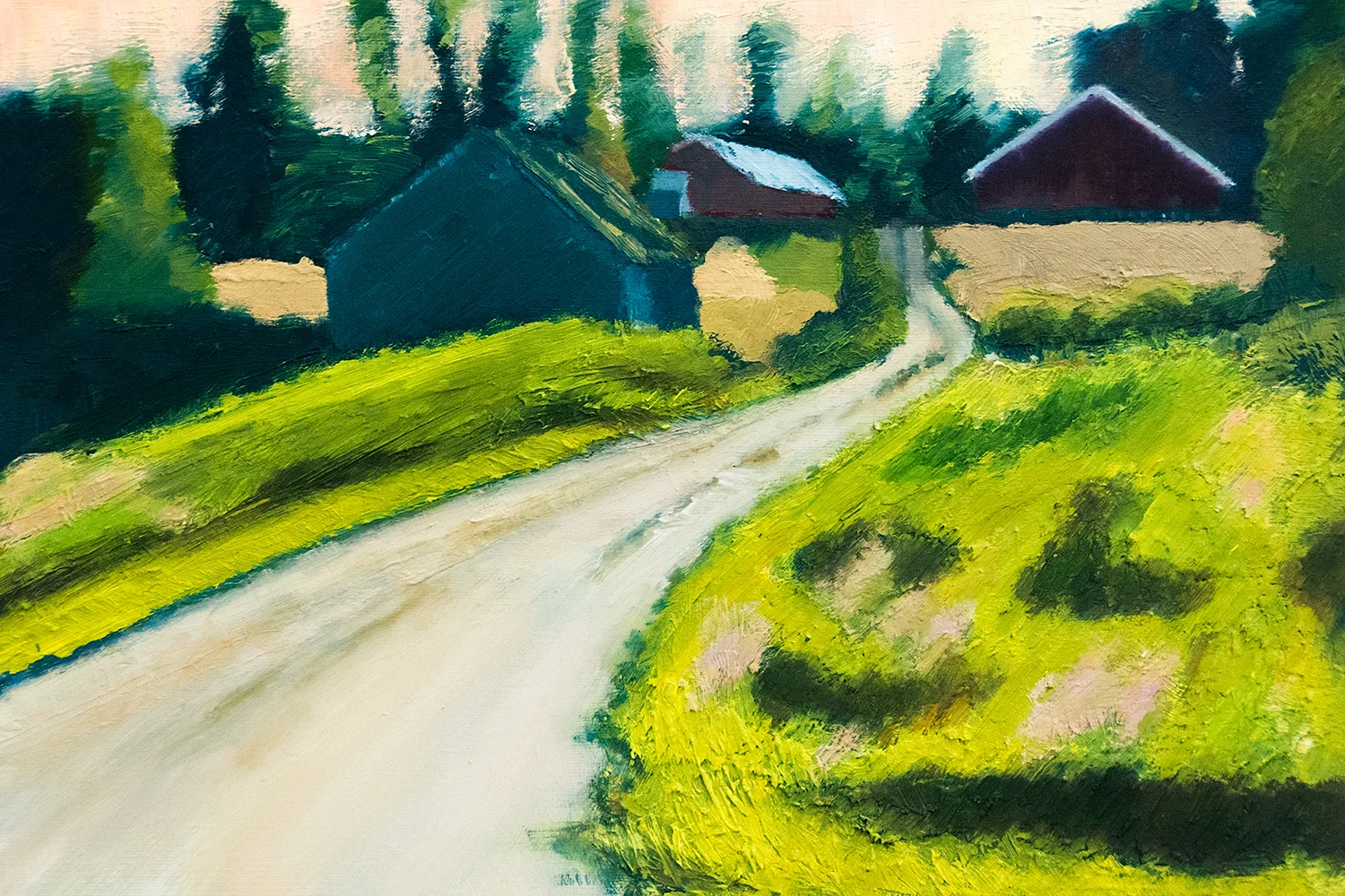 The Farm, Joutsa, Finland, oil on paper, 50x35cm (2016)
