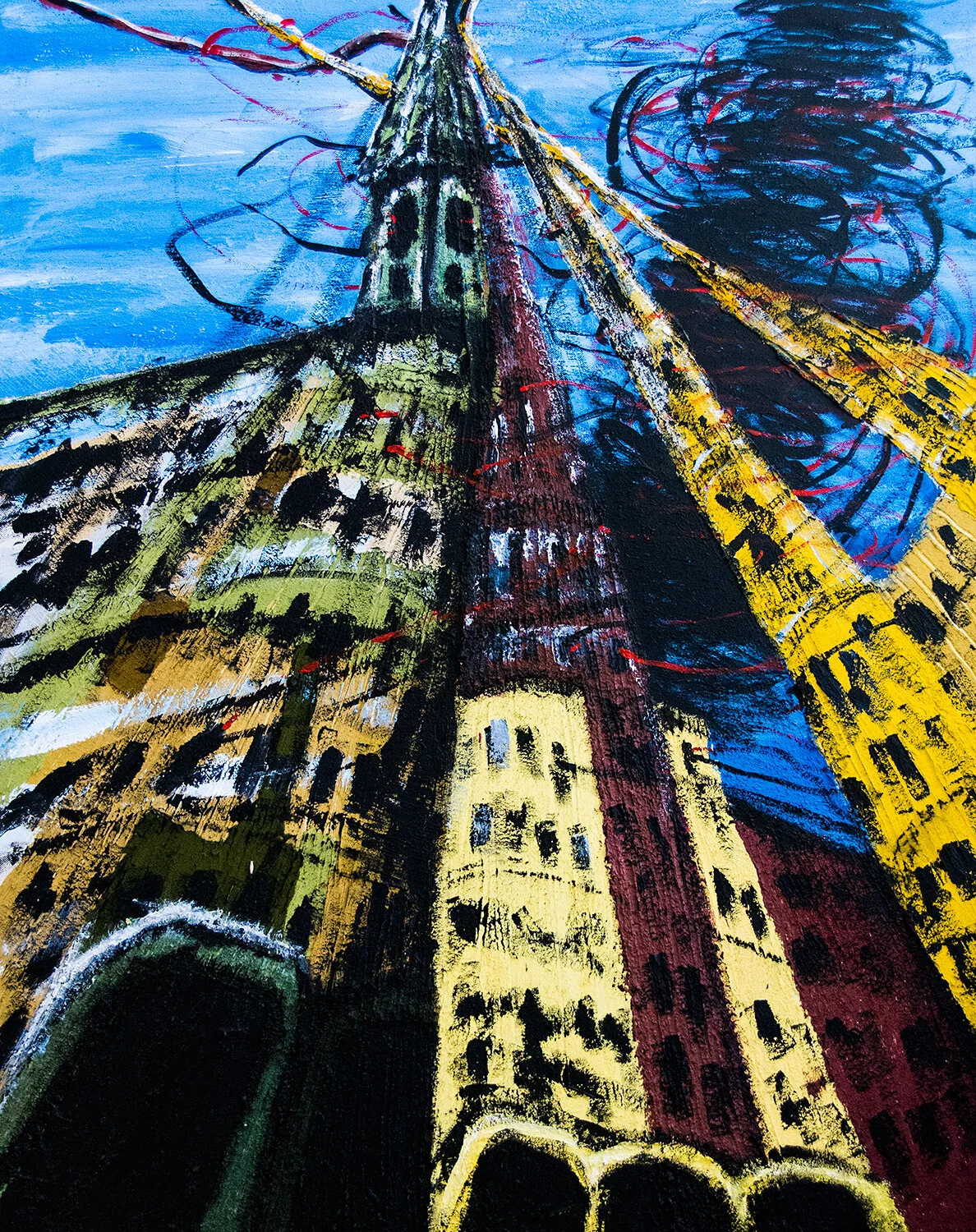 The Valencia series: Towers that Reach up to the Sky, acrylic on canvas, 92x73 cm