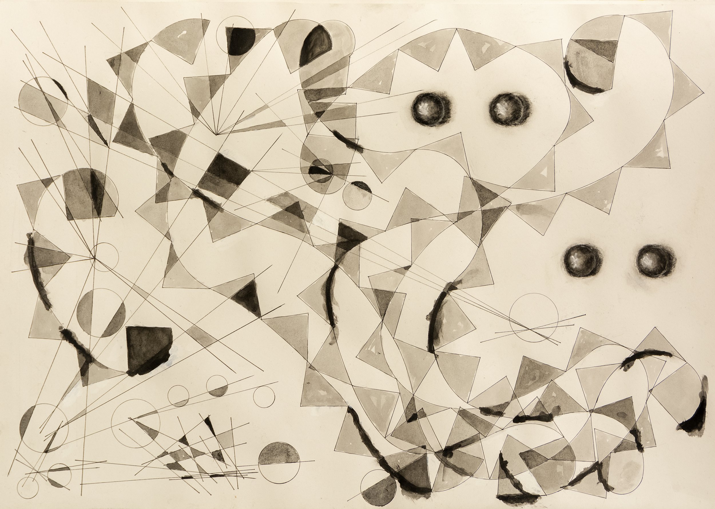 Rotulador, tinta y carboncillo sobre papel, A2 (59.4 x 42 cm)