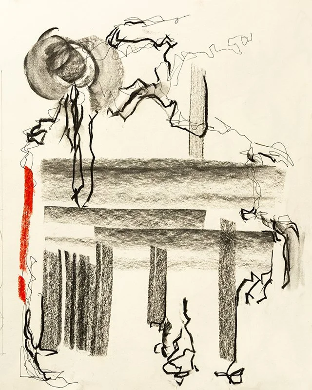 Rotulador, carboncillo y pastel sobre papel, A2 (59.4 x 42 cm)