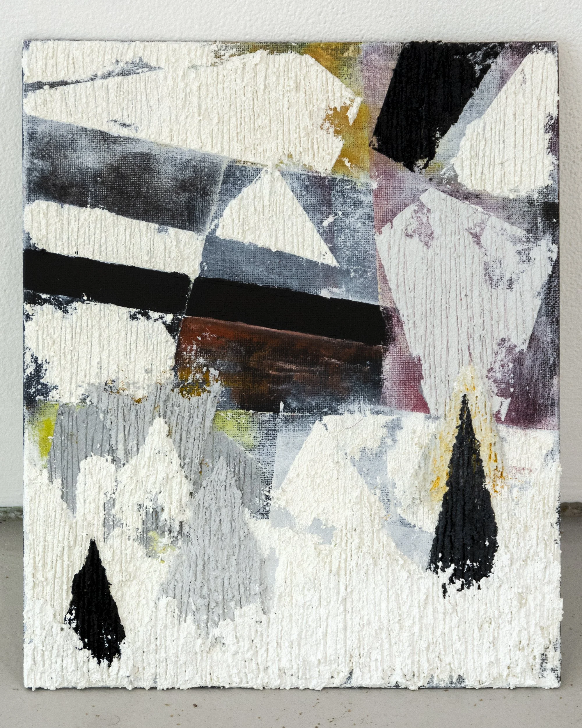 The City LXI, oil impasto on canvas board, 30x25 cm. The City series started out as very playful experiments on small surfaces using paint left over from working on larger pieces. In the end the series took on a life of its own and is ongoing.