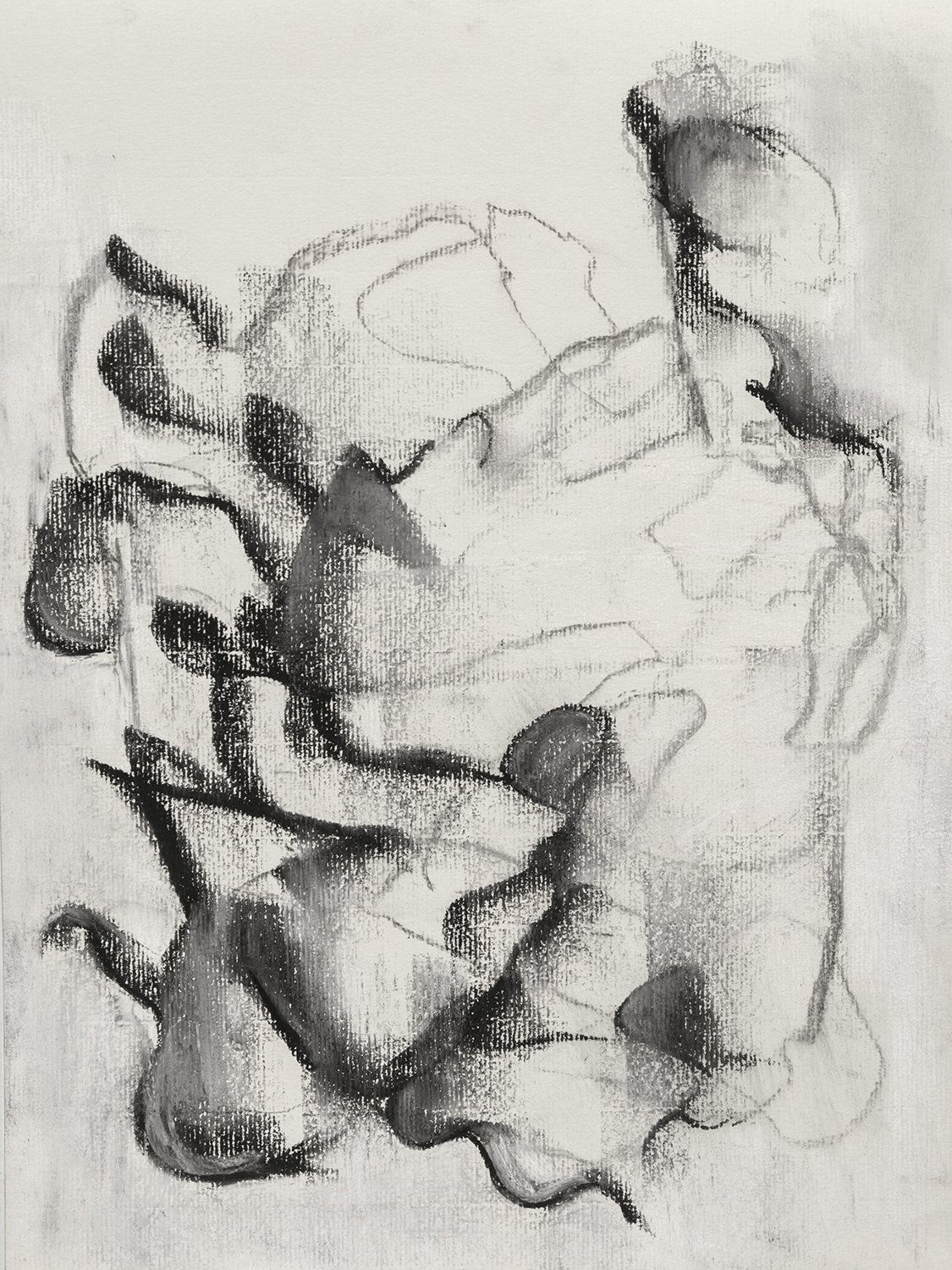 Cabeza, carboncillo comprimido sobre papel, A2 (59.4 x 42 cm)