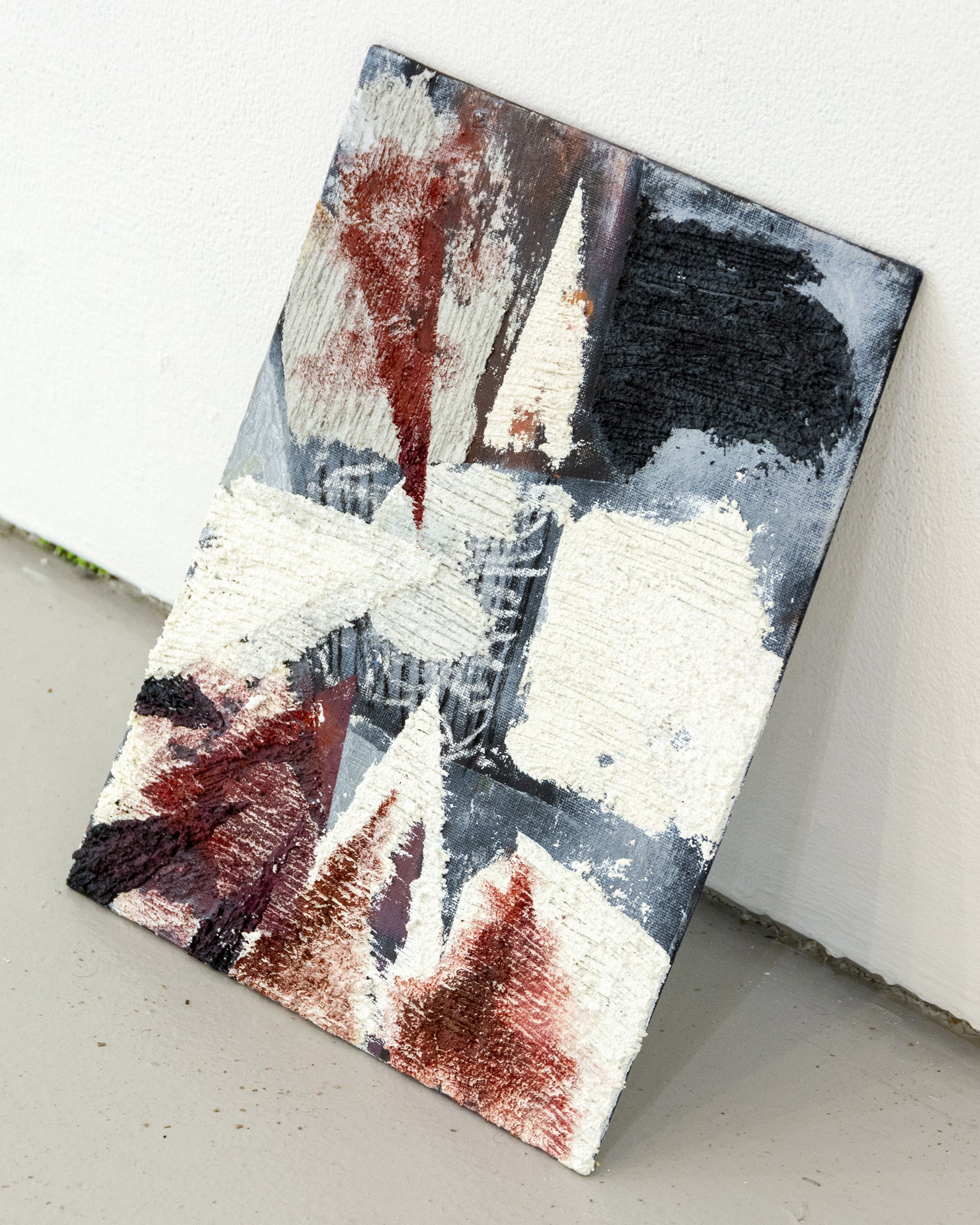 The City LX, oil impasto on canvas board, 30x25 cm. The City series started out as very playful experiments on small surfaces using paint left over from working on larger pieces. In the end the series took on a life of its own and is ongoing.