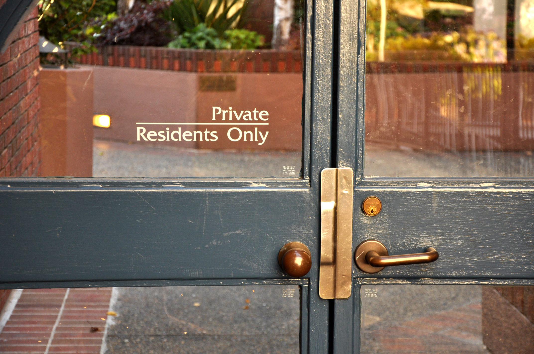 The apartments did allow for shared spaces. However, no one around seemed to use them. It was, in both structure and in warning signs, a very unwelcoming space.