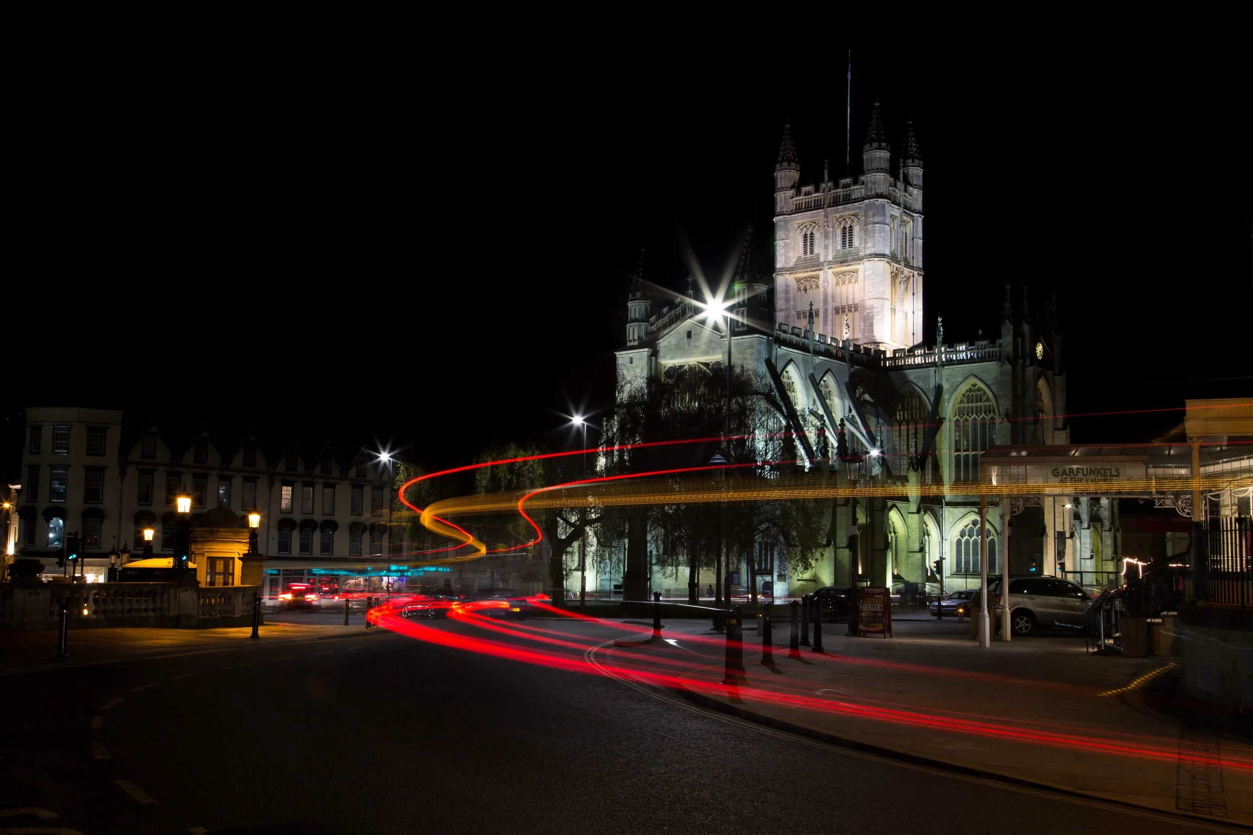 Bath Abbey at night, Bath