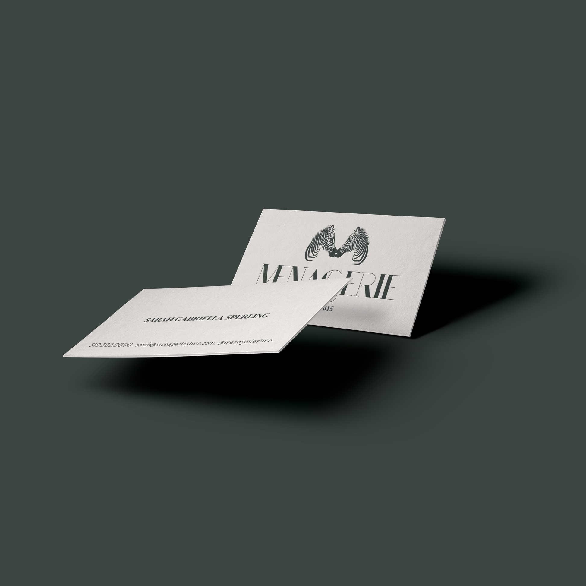 <em>Menagerie</em><br>Business card