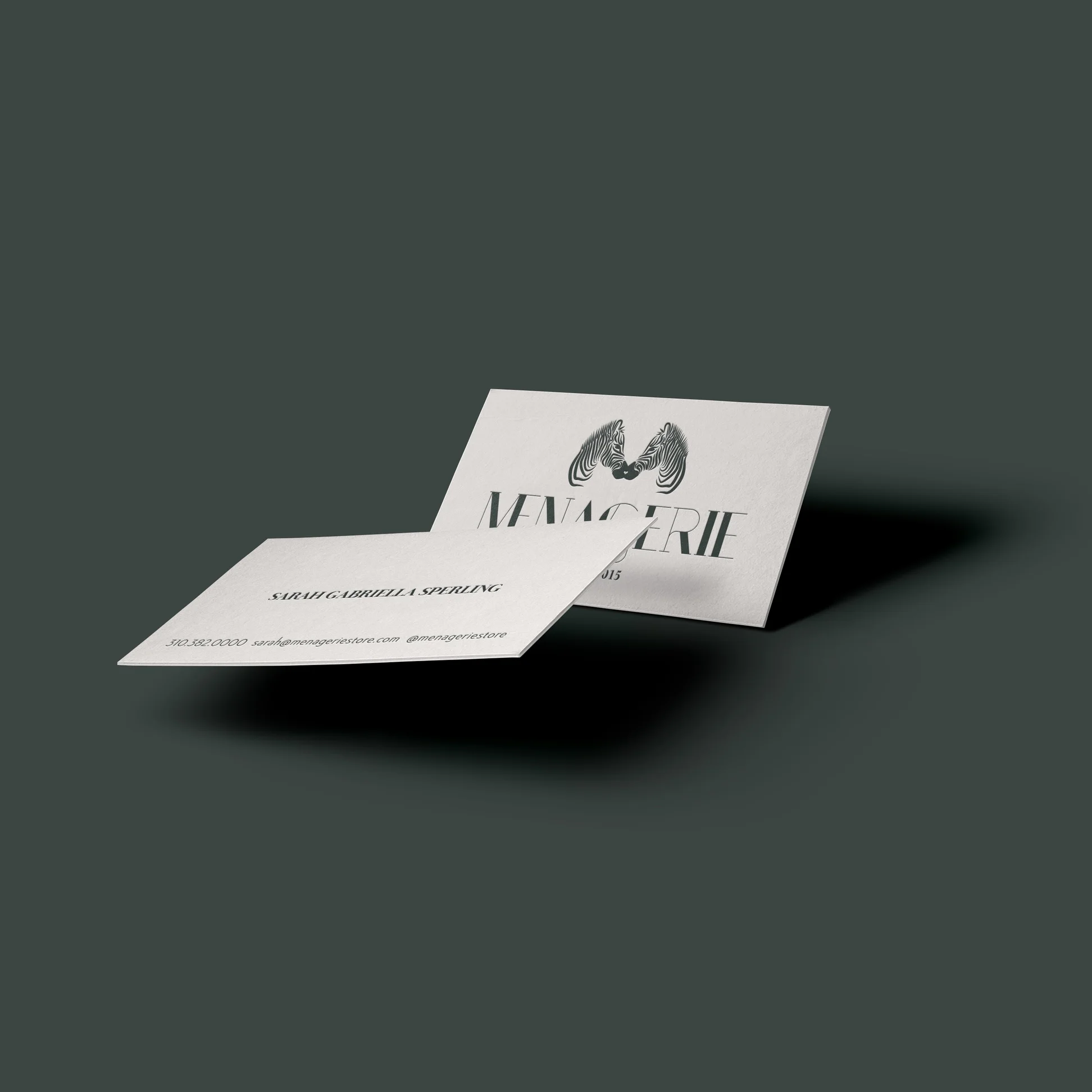 <em>Menagerie</em><br>Business card