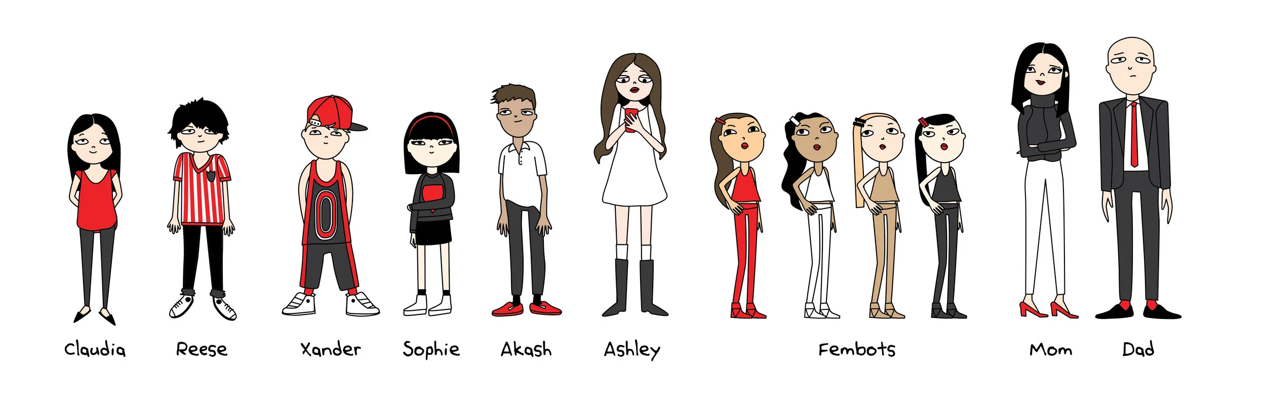 The cast of The Tapper Twins