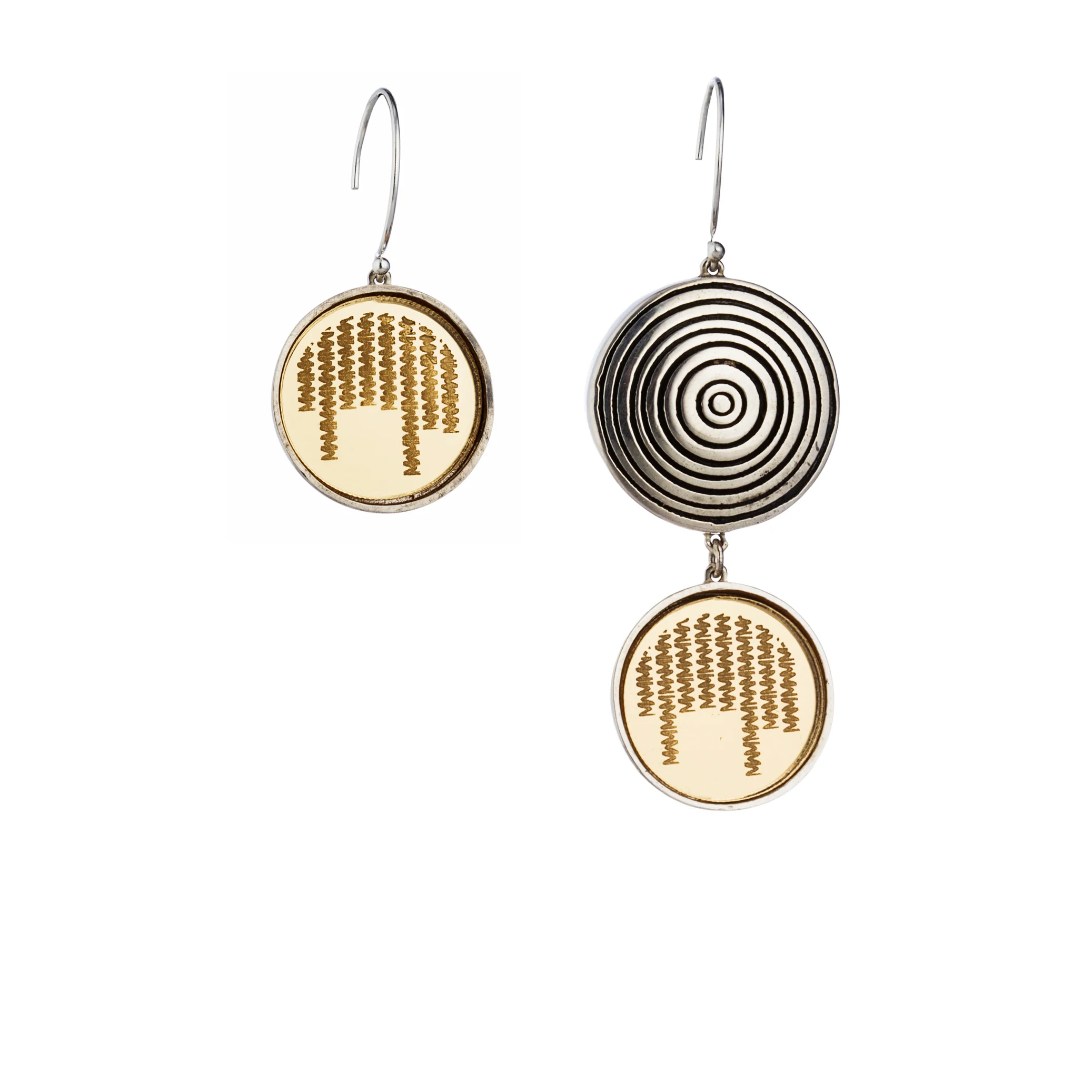 AERIAL VIEW Asymmetric Drop Earrings