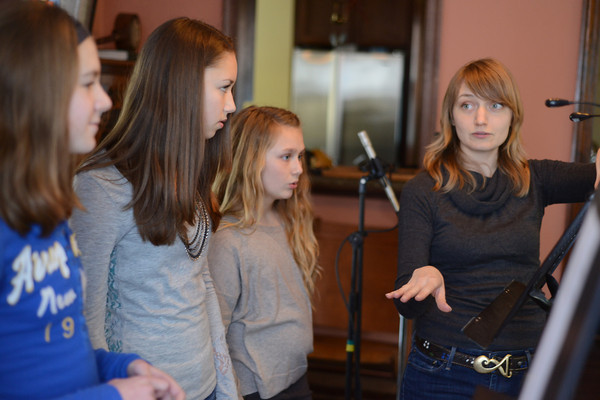 Ladies first recording session! Jennie's students hard at work.