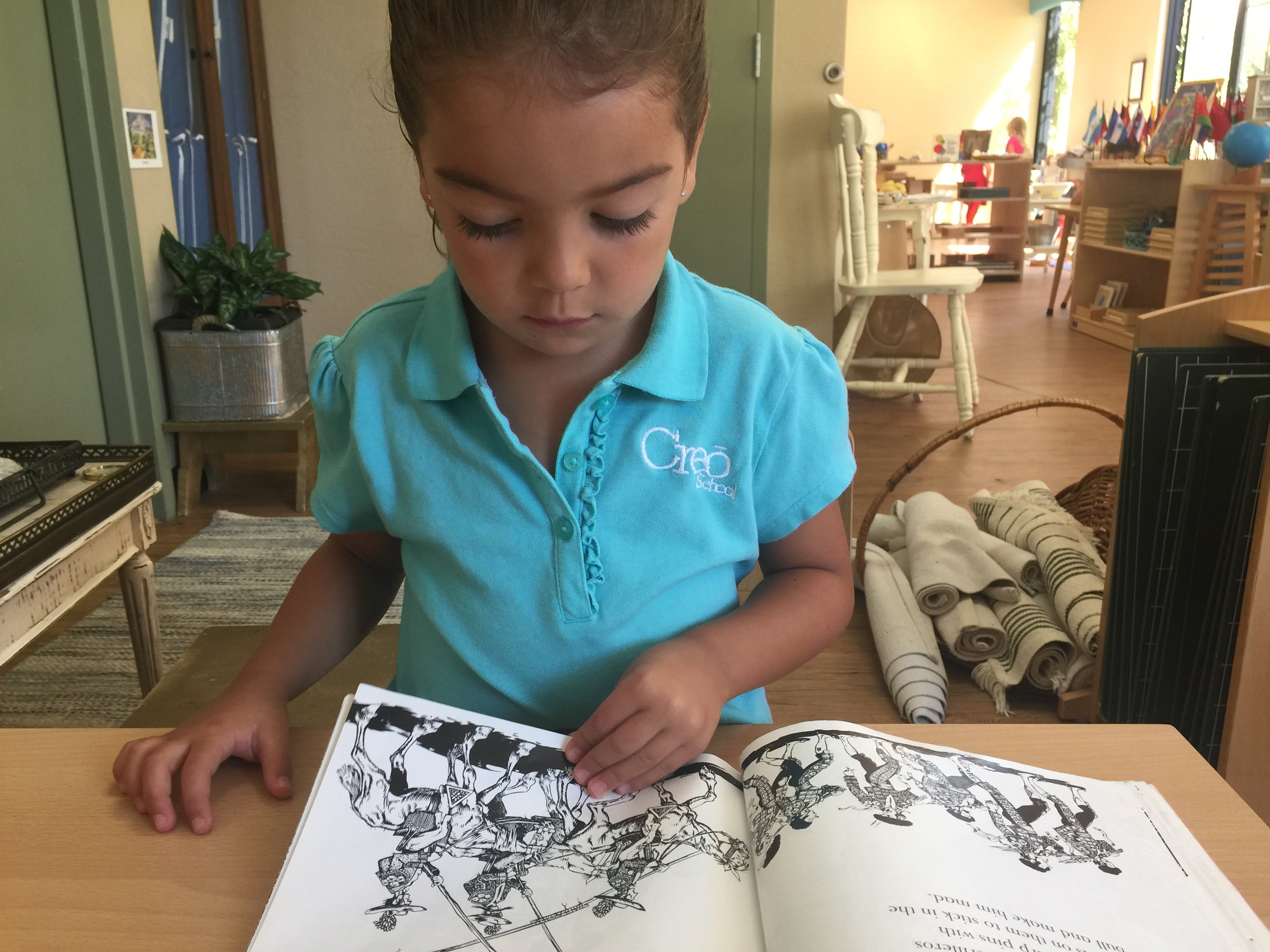 Reading a book
