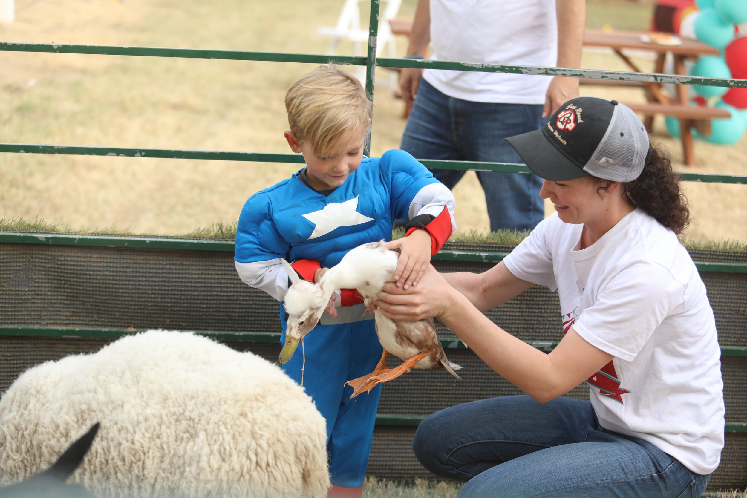 Petting zoo with Ms. Heather!