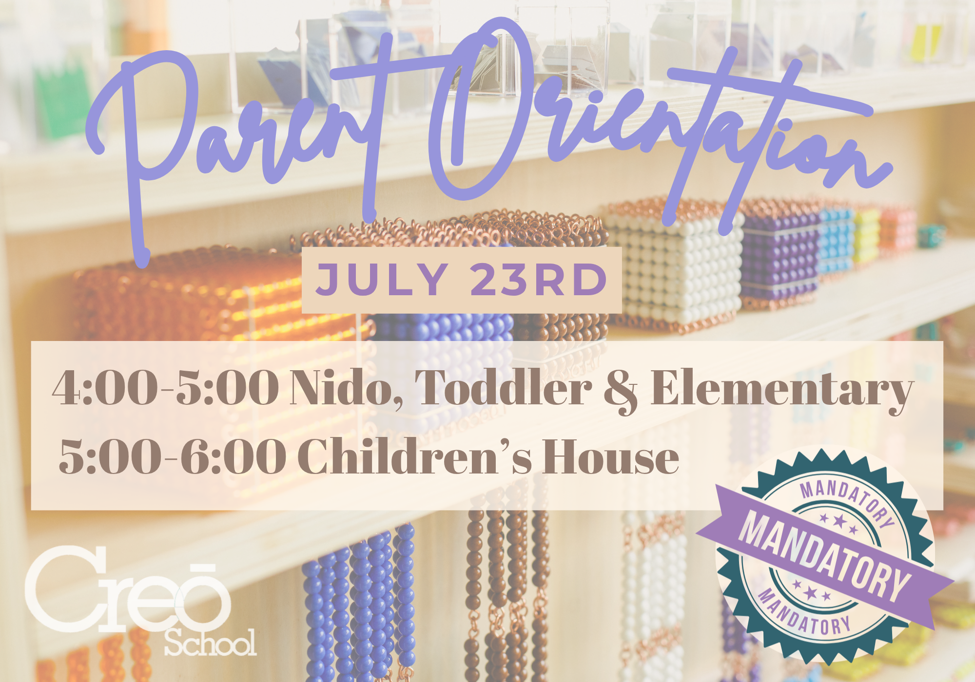 MAIN: Parent Orientation