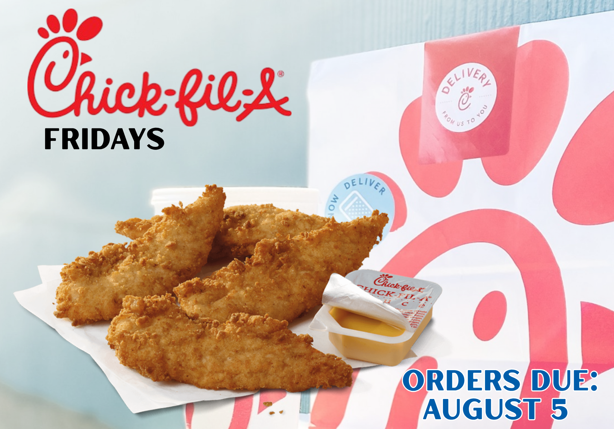 MAIN: Chick-fil-A Lunch Orders DUE