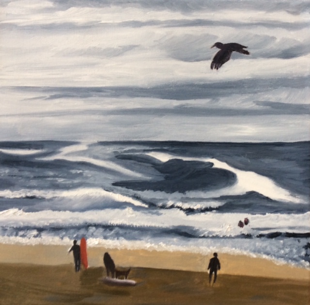Sufers on Cox Bay