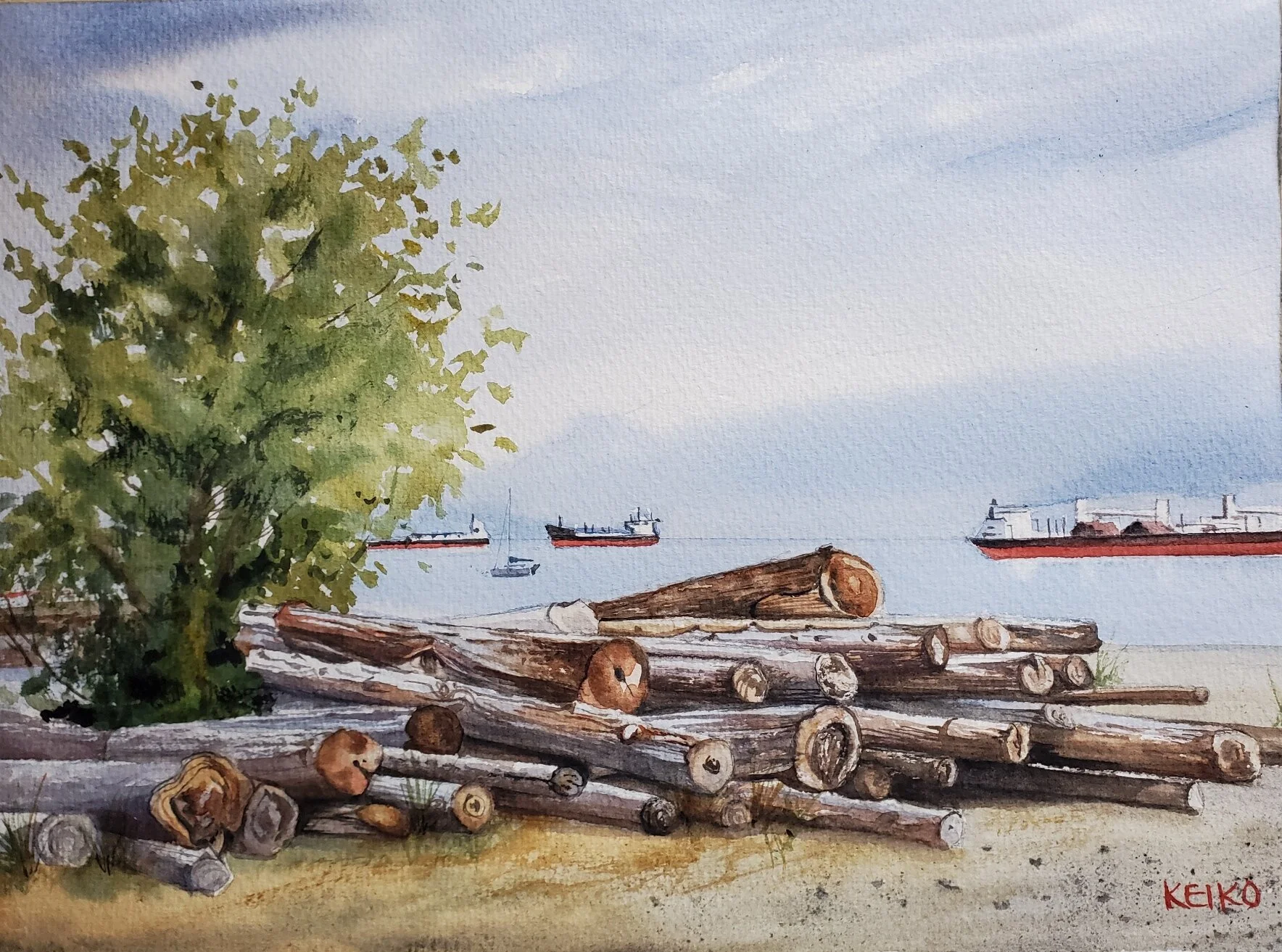 Logs on Jericho Beach