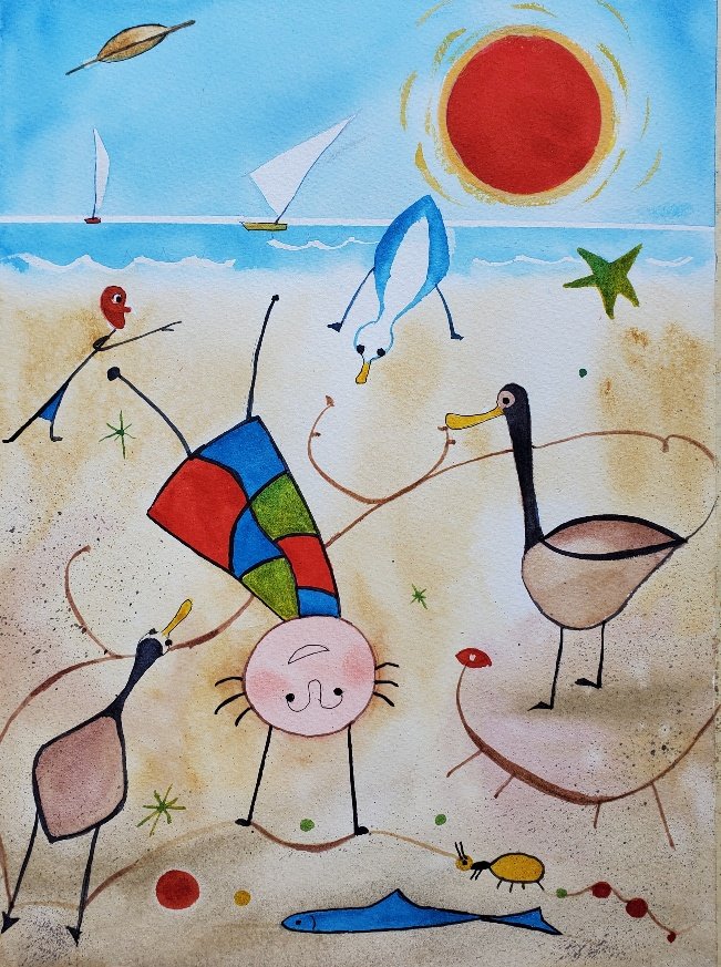 Summer on the Beach - Tribute to Miro #2