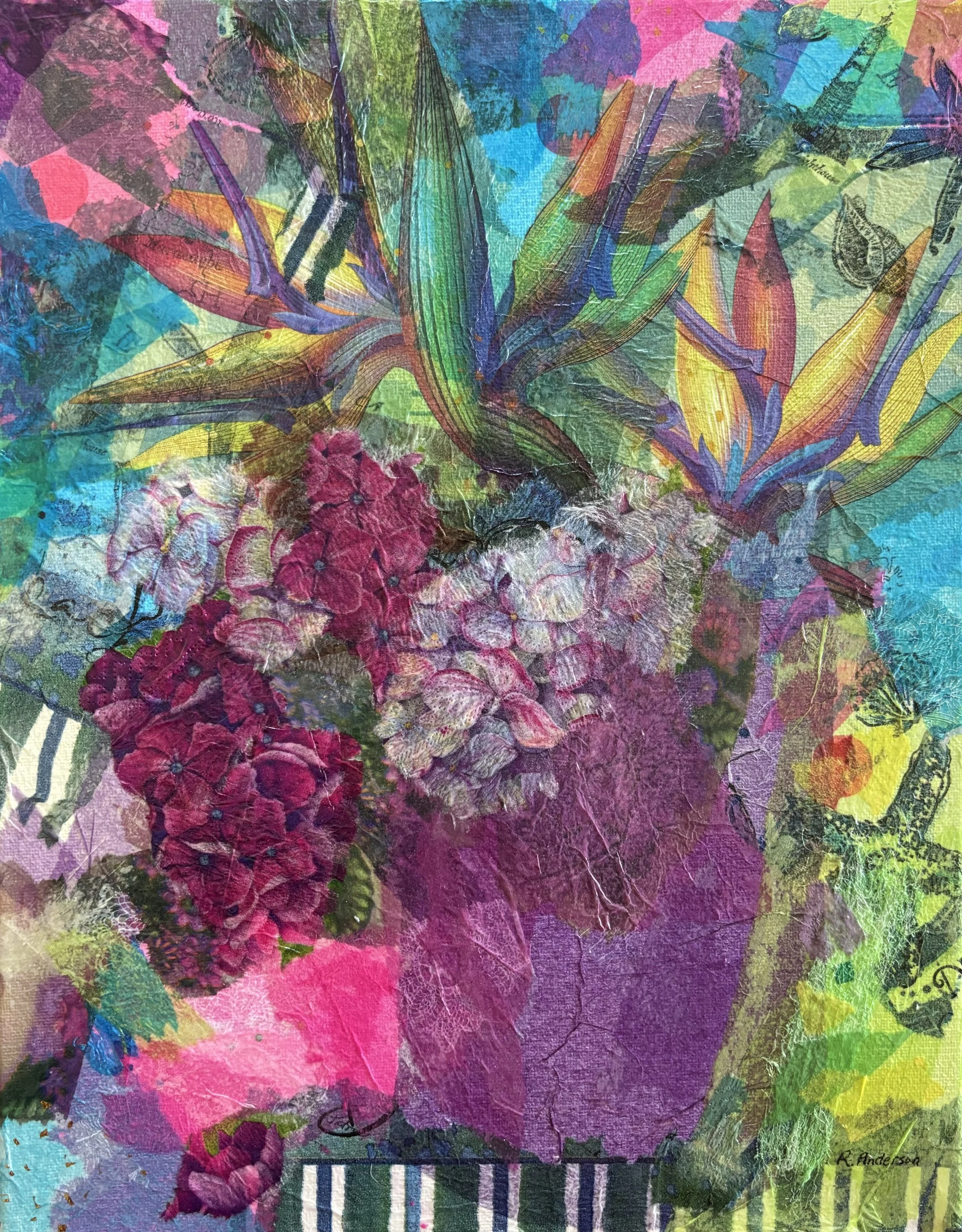 Flower Power  Collage, 11 x 14 inches