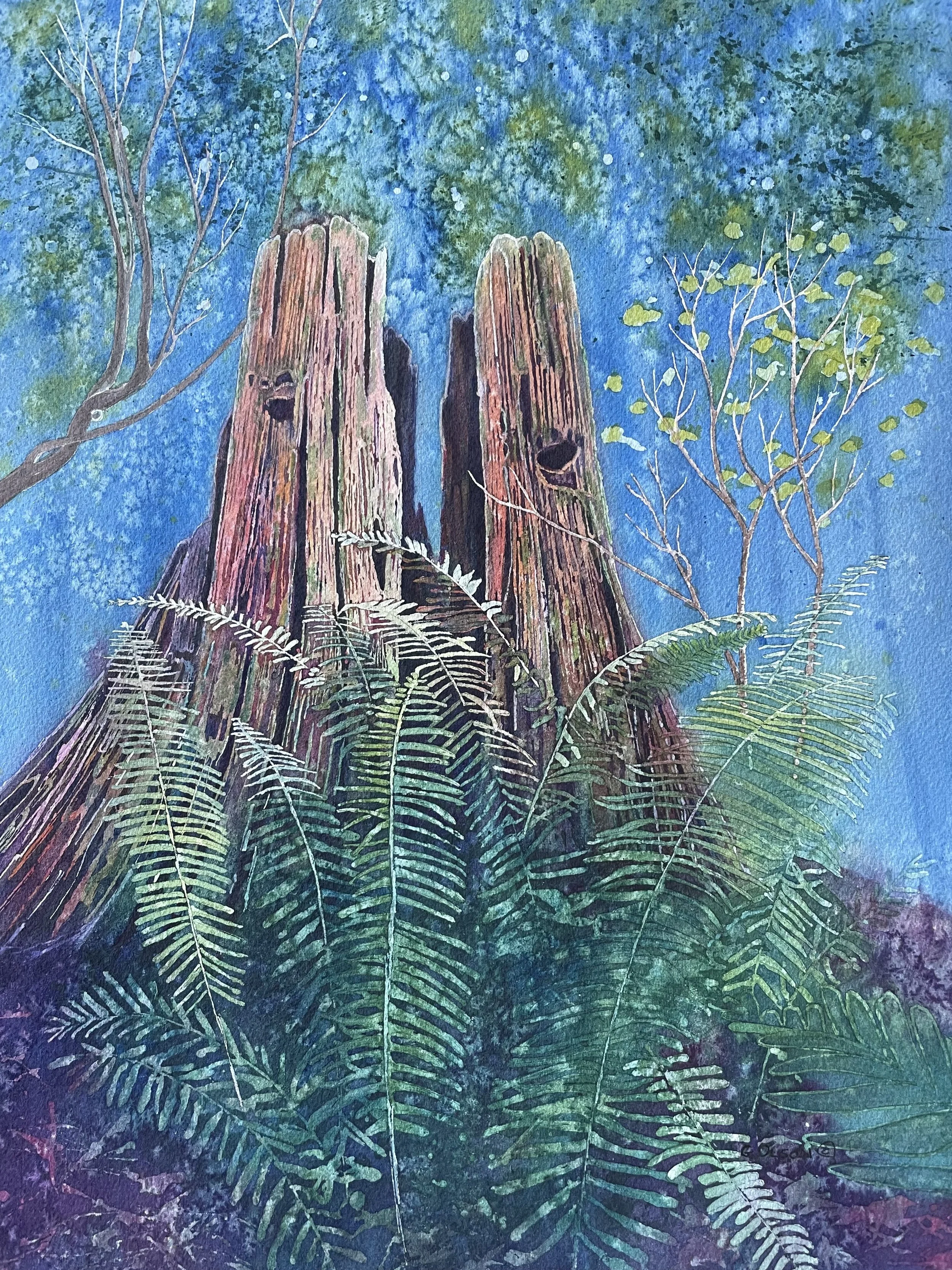  Hollow Forest Elder  Watercolour, 16" x 12" 