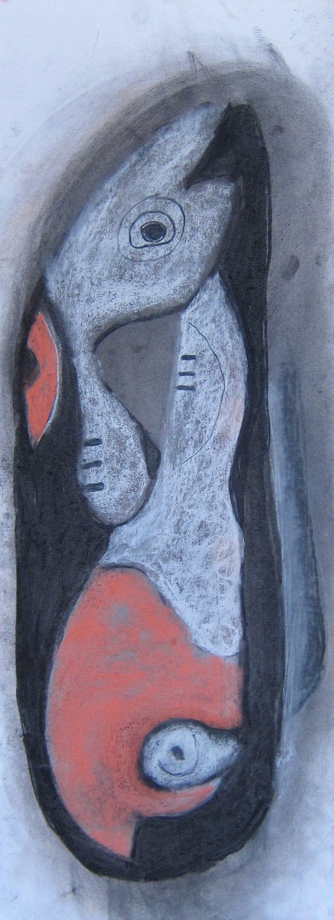 5.  Charcoal,Pastel on Arches  30 x 11 in.  2024