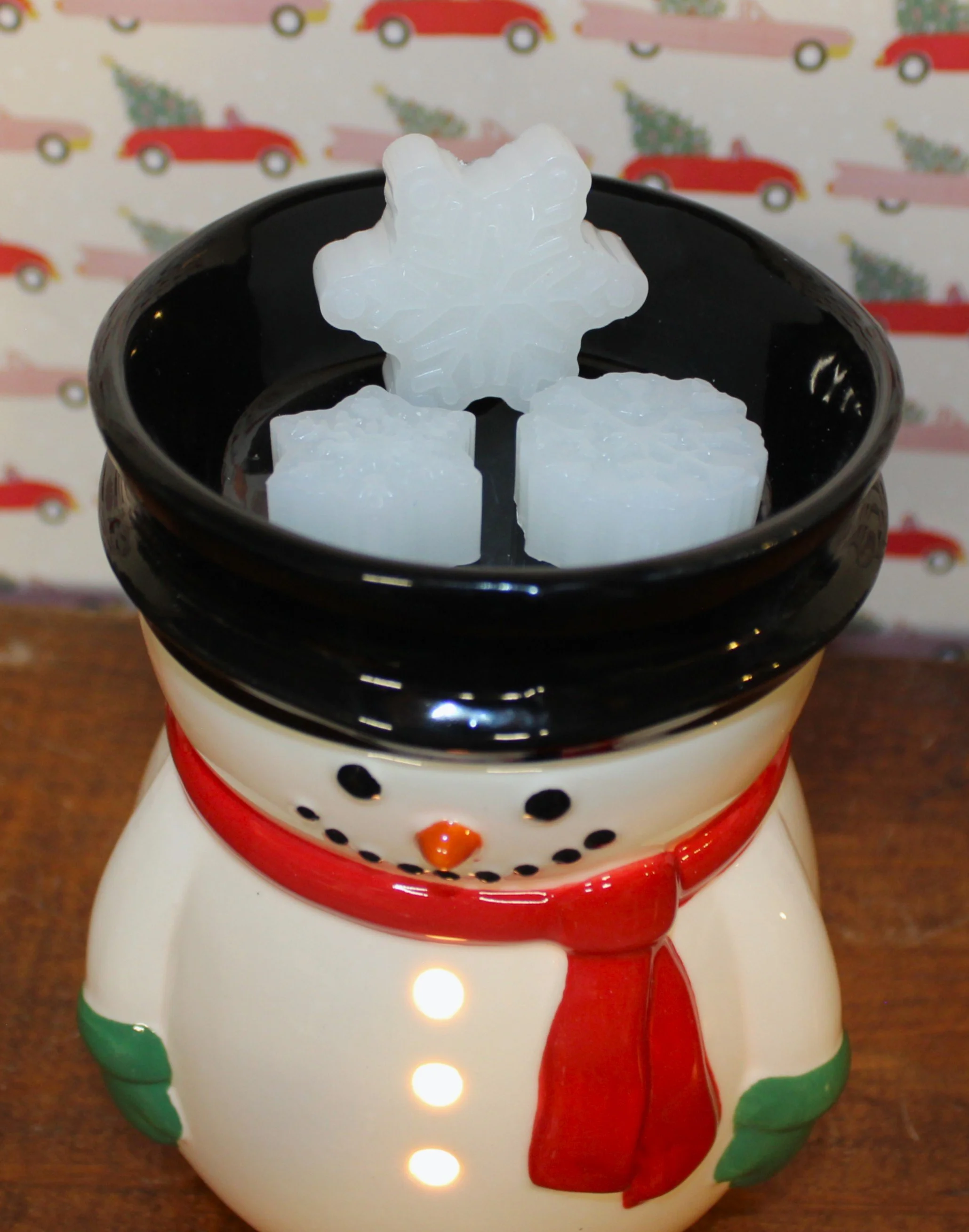 in snowman warmer top view.JPG