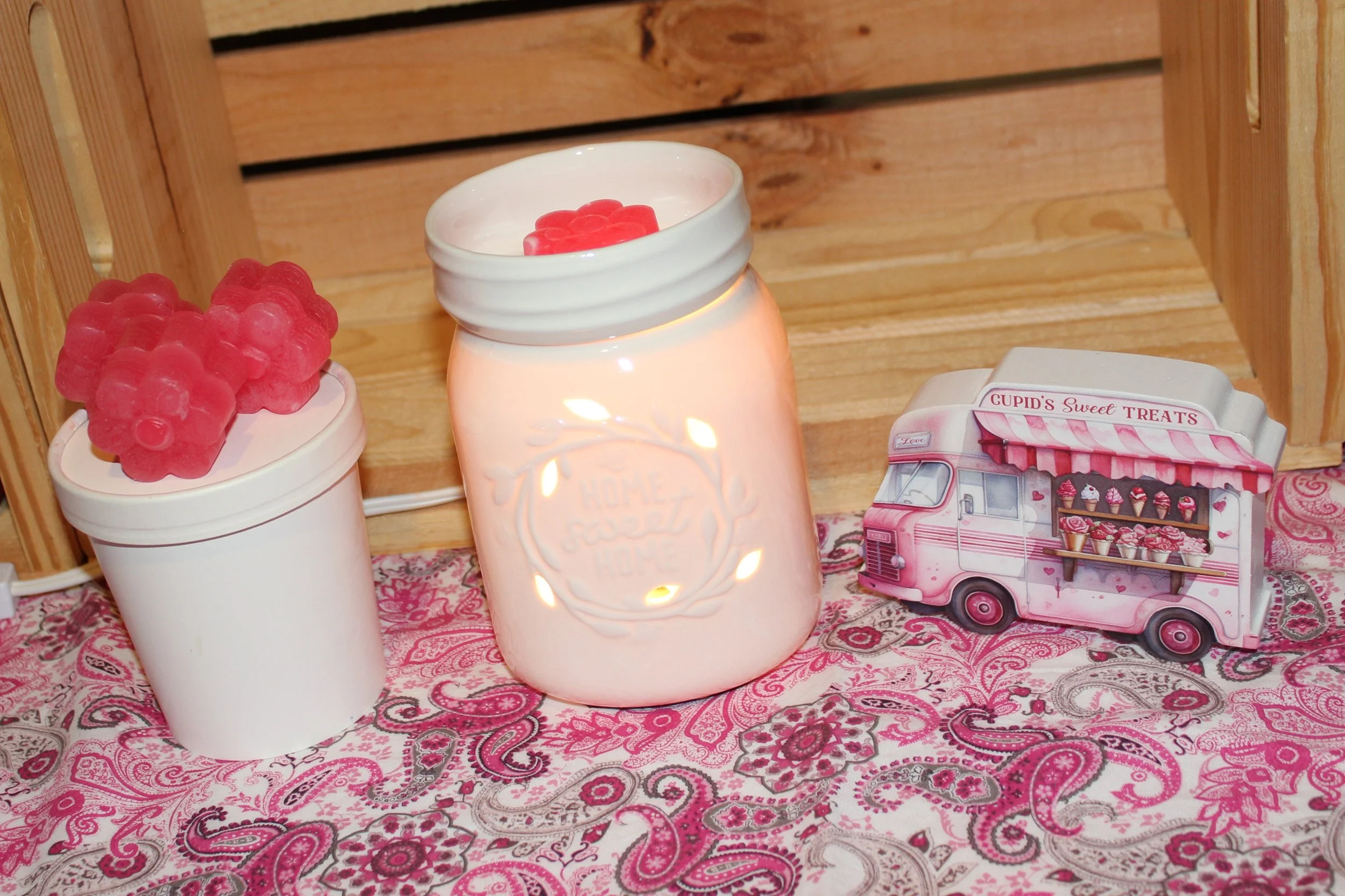 Cherry flower mold in warmer 1.JPG