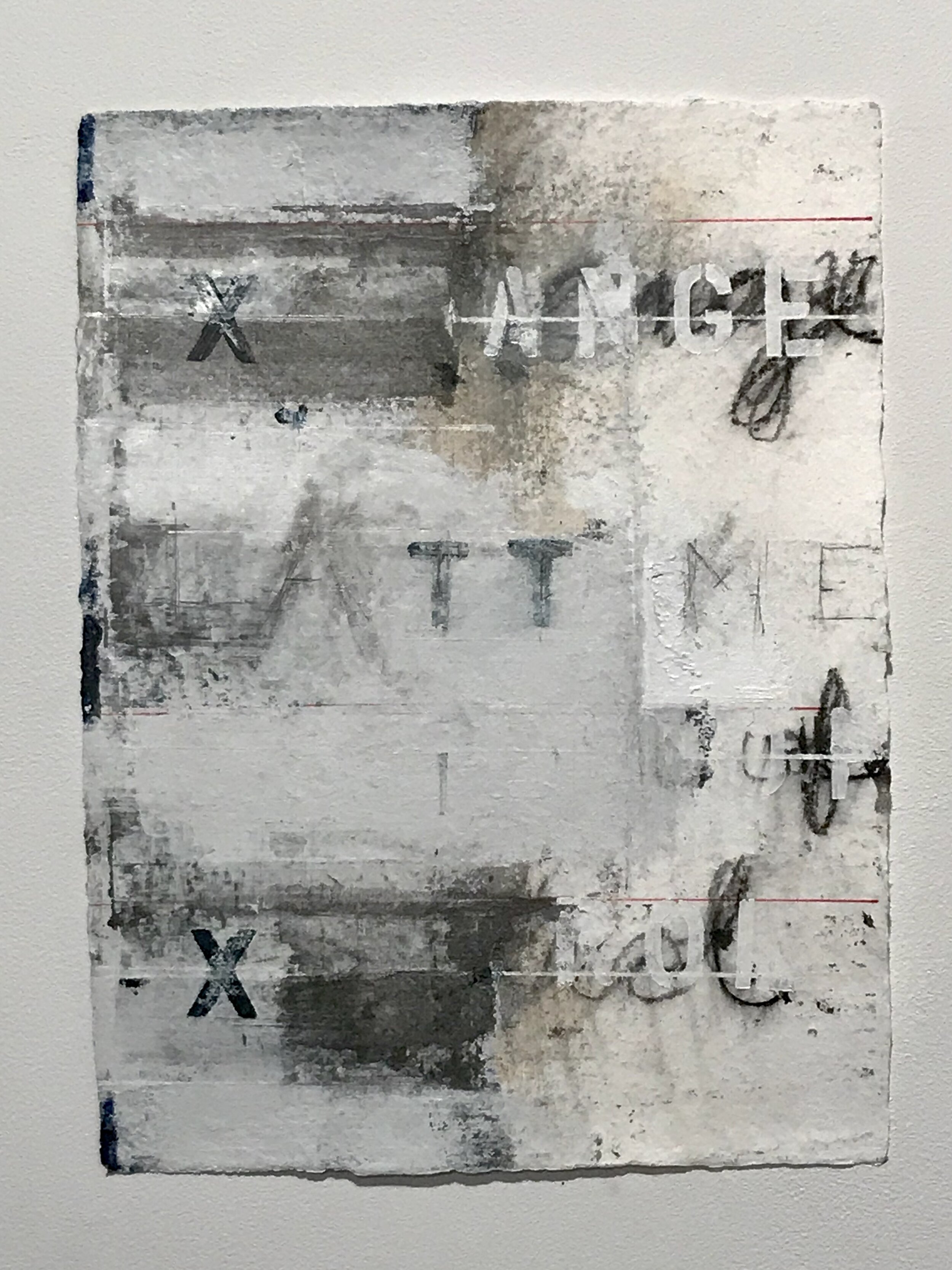 12” x 9” Mixed media and enamel on paper. 2020