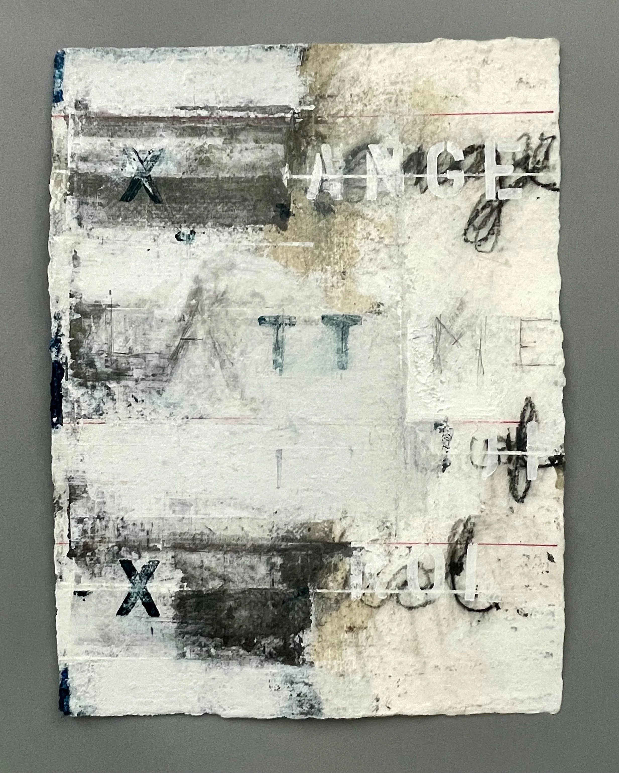  12” x 9” Mixed media and enamel on paper. 2020 