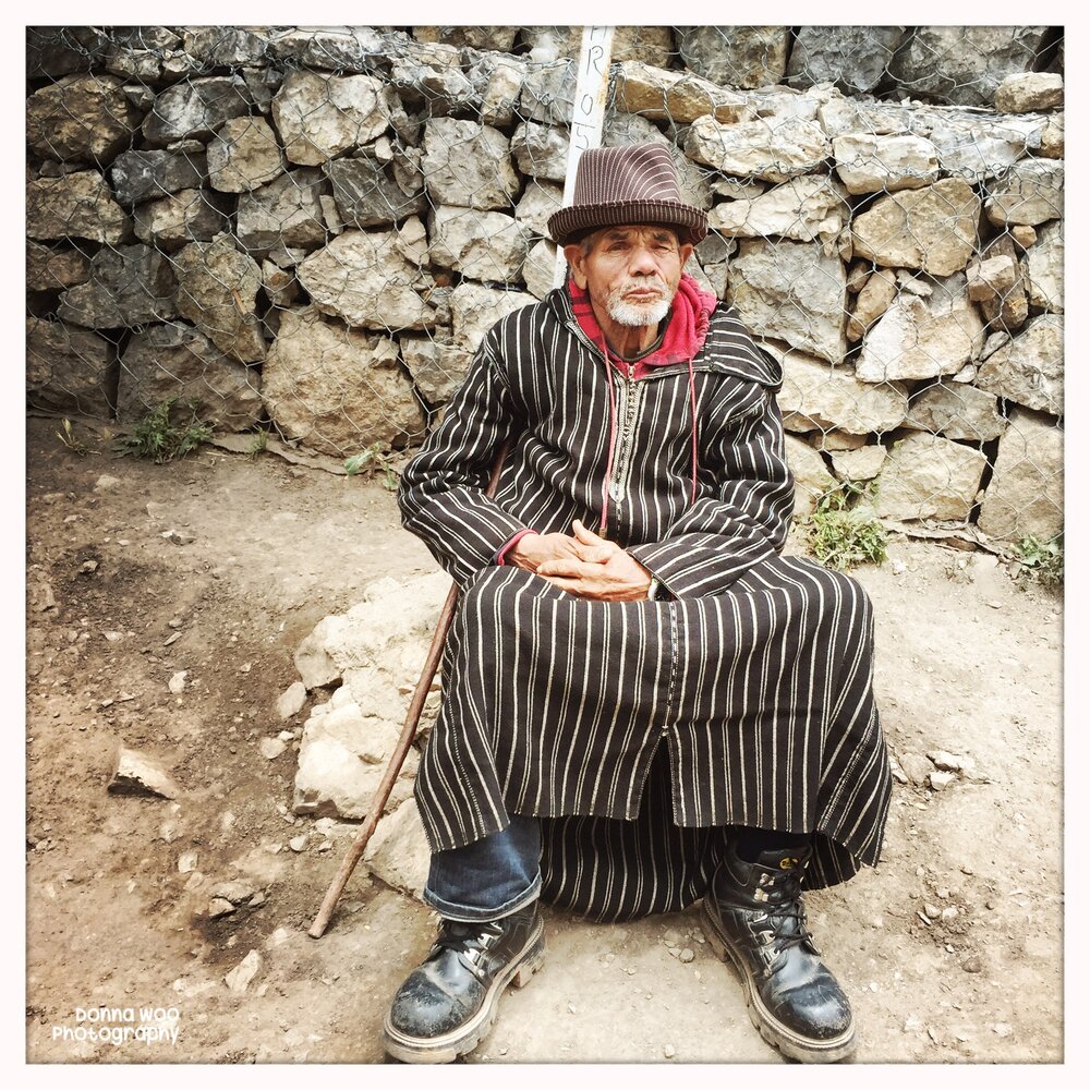  Not sure if that’s a wink or a judging look.  May 2015.  Akchour, Morocco 