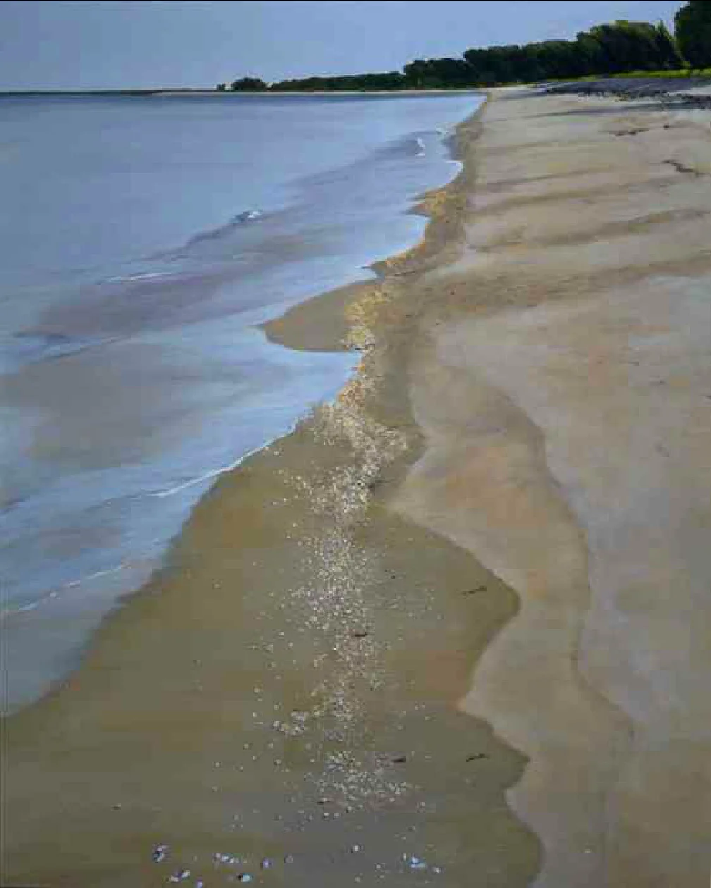 Verical Beach by Molly Mabe, 60" x 48" You are now walking on this beach, are you not?