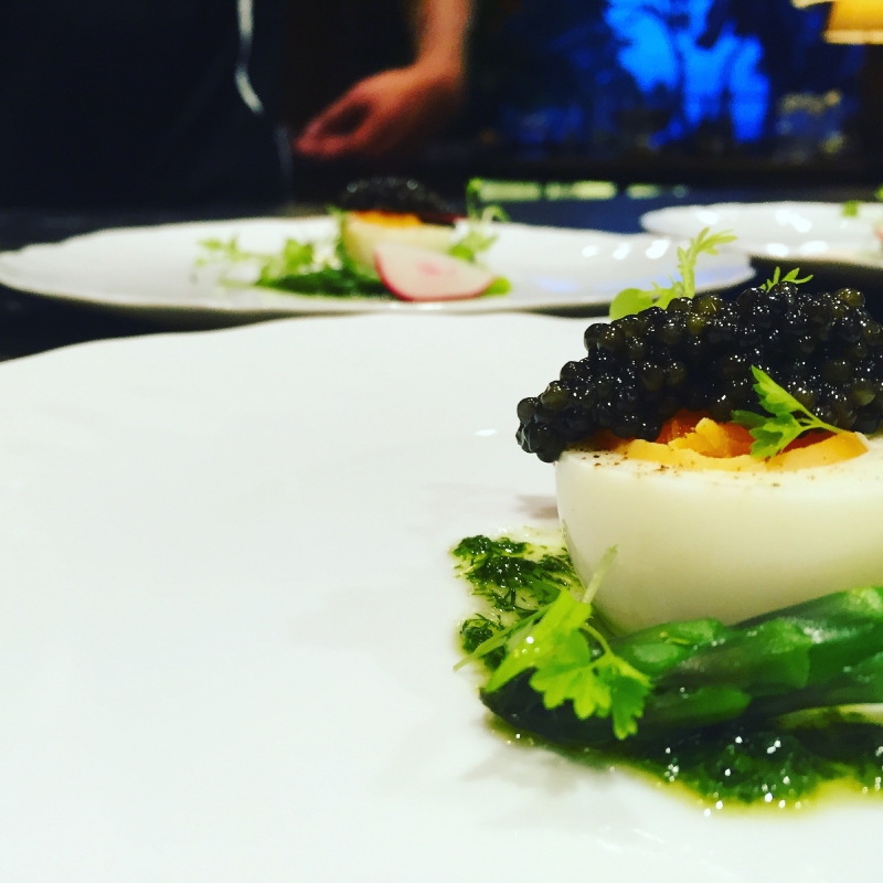 Copy of Salad of hens egg with dill and Osetra