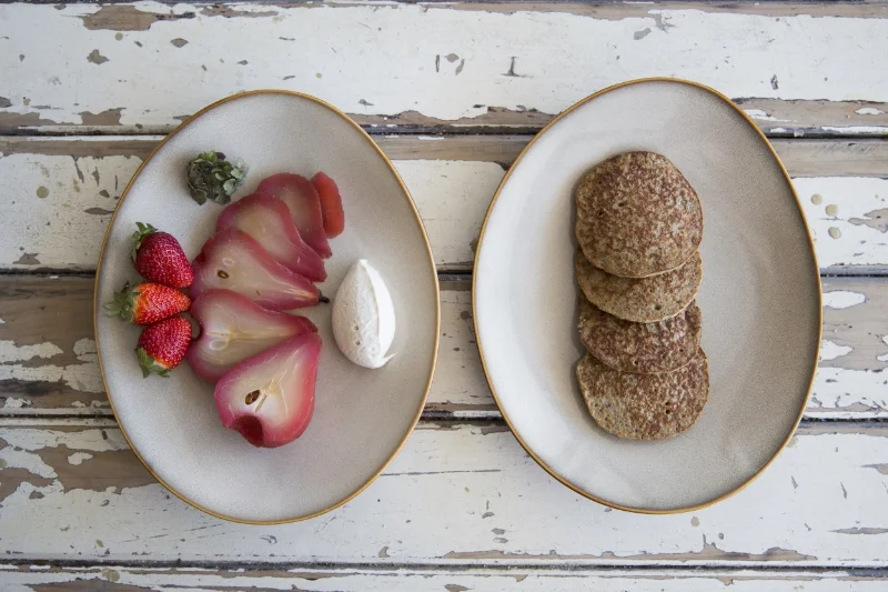  Coconut and quinoa pancakes. 