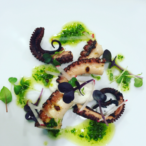 Grilled Fremantle Octopus with salsa verde