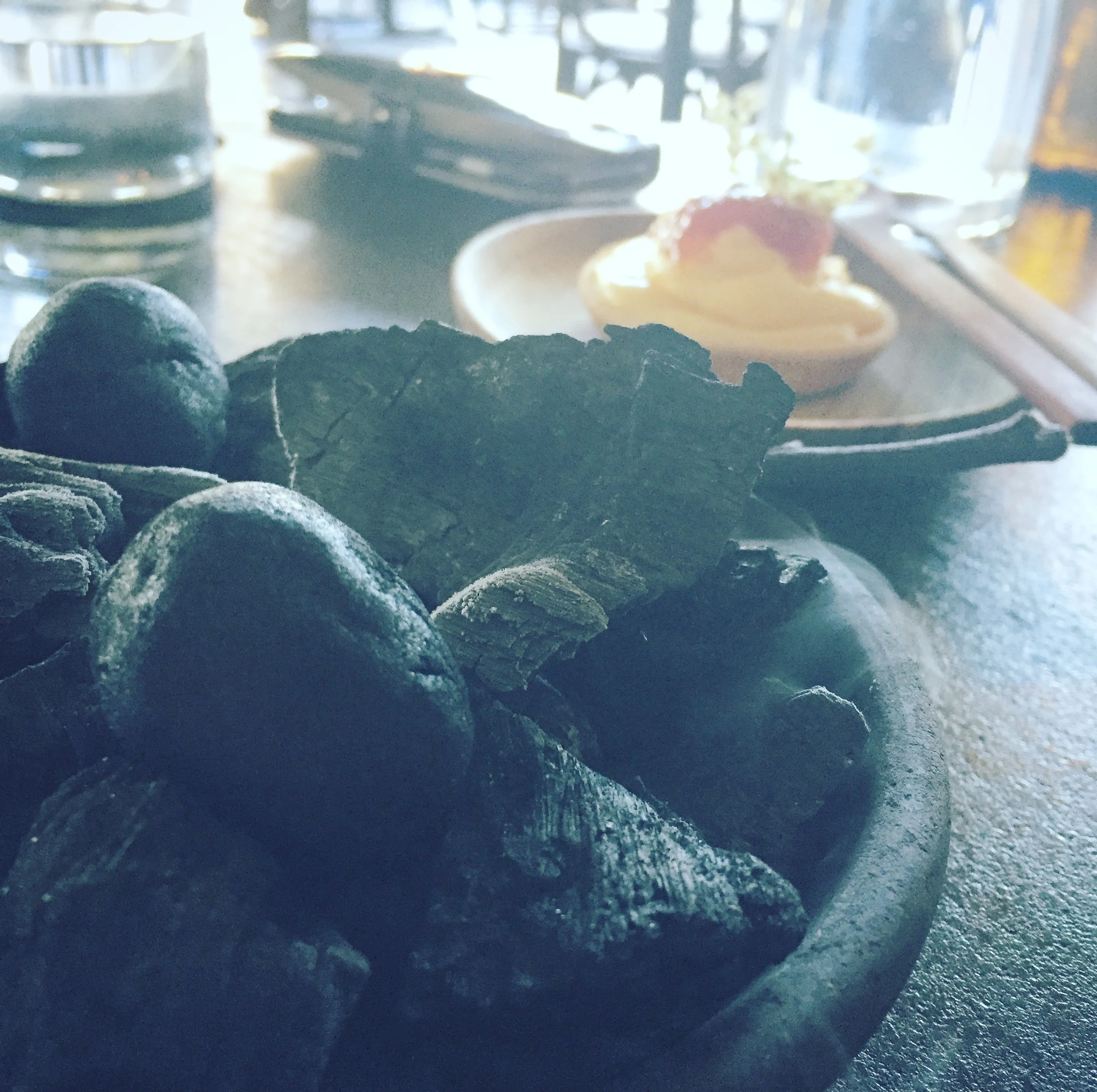 chocolate and charcoal