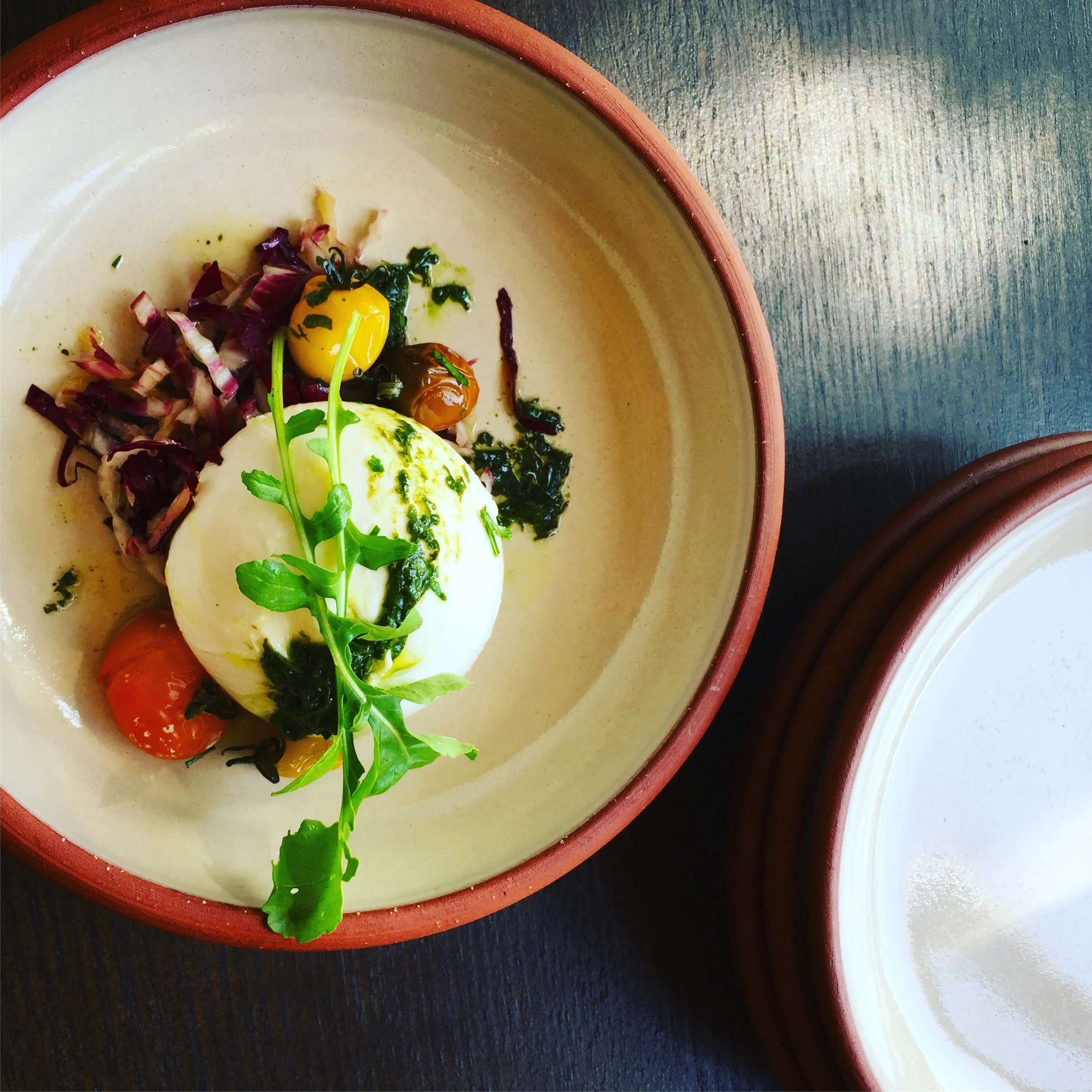 Burrata, radicchio and hand made pesto