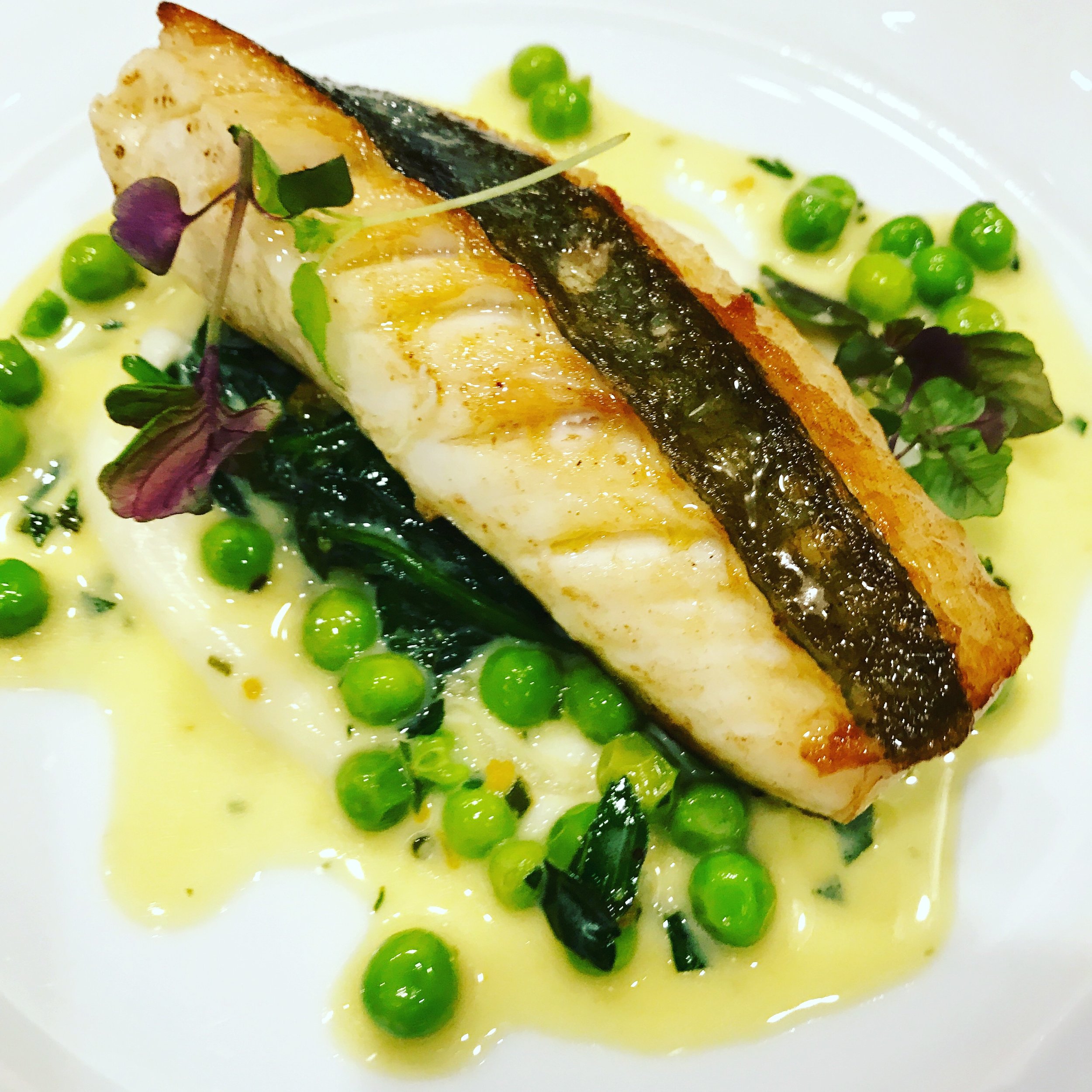  John Dory with peas and samphire 