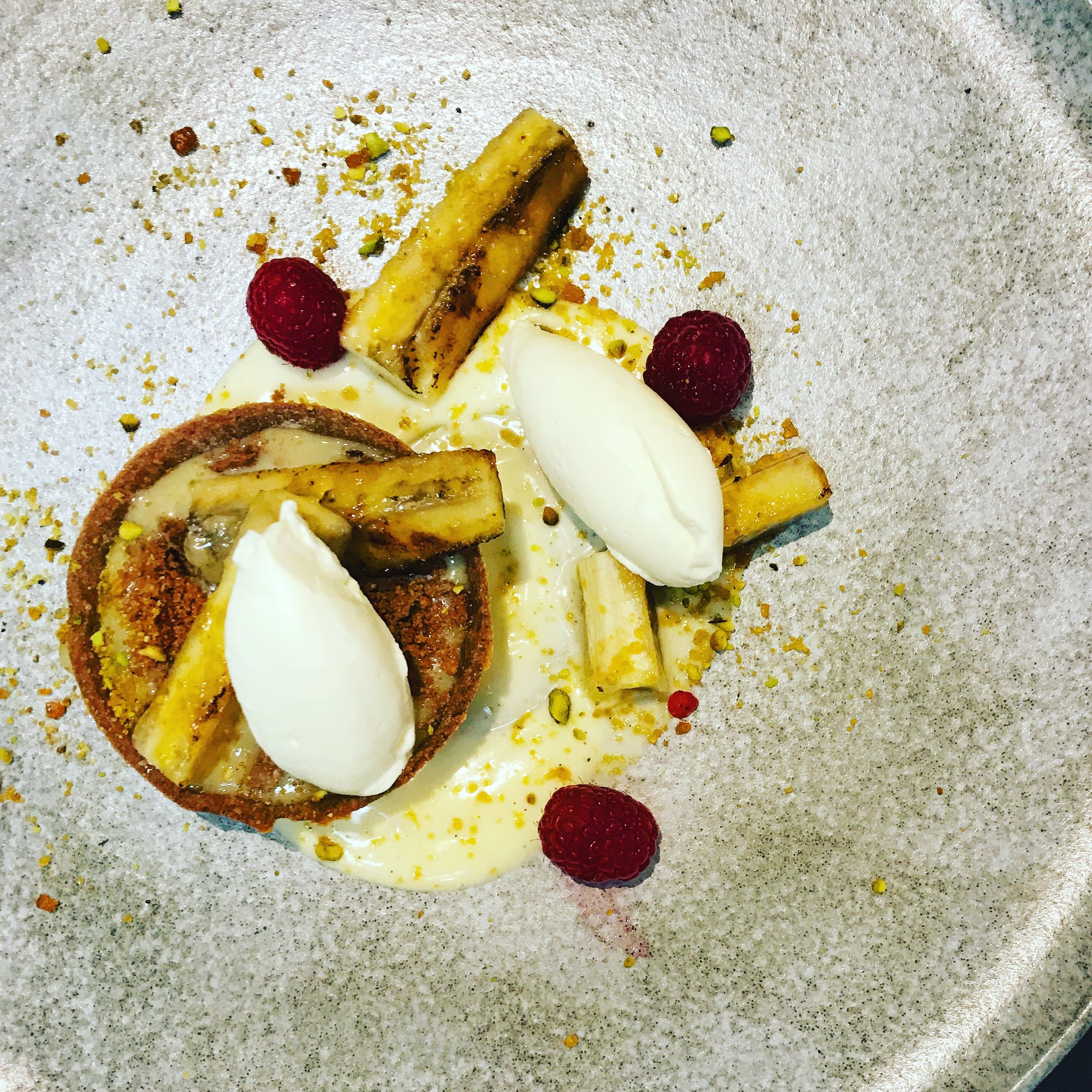  The dessert from a private dinner with some wonderful clients on Saturday night. An almost deconstructed Banoffee pie with Brûlée bananas, toffee and mascarpone, amongst other things! #dessert  #banoffeepie &nbsp; #food &nbsp; #sydney  #sydneyeats &
