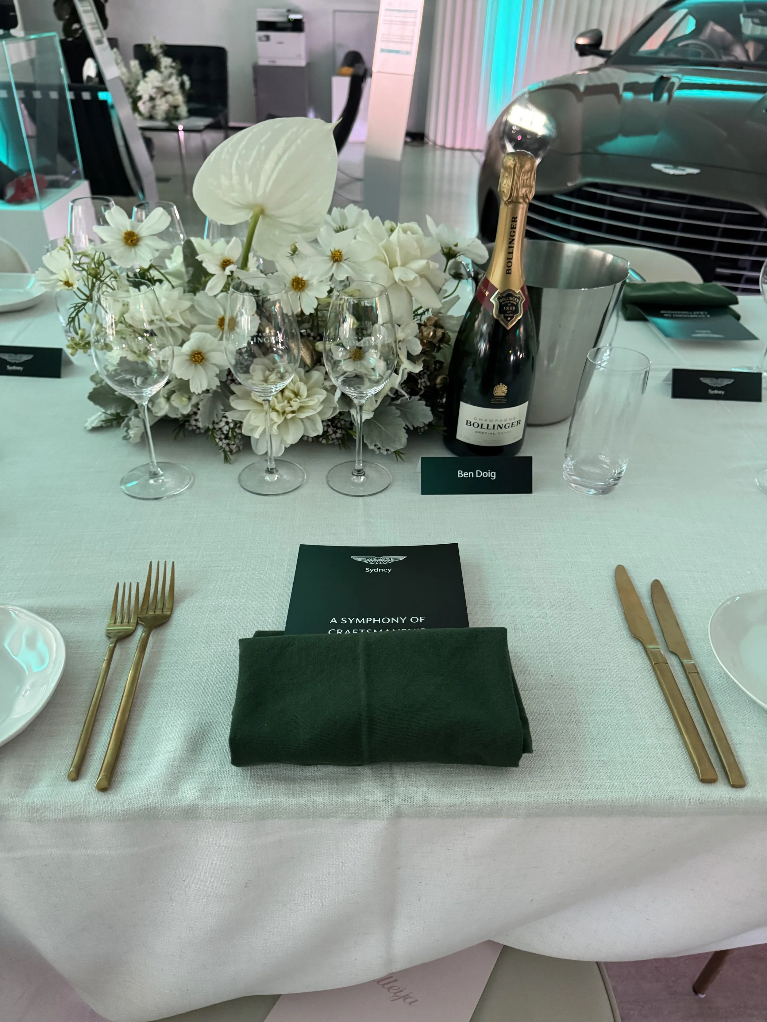 Aston Martin, Show Room Dinner.  Sydney 