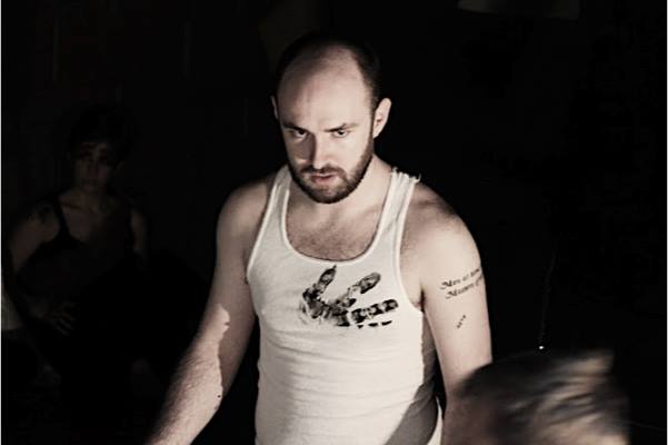 Marcus swears revenge. Titus Andronicus , dir. Matthew Minnicino. Photo by Matthew Minnicino.